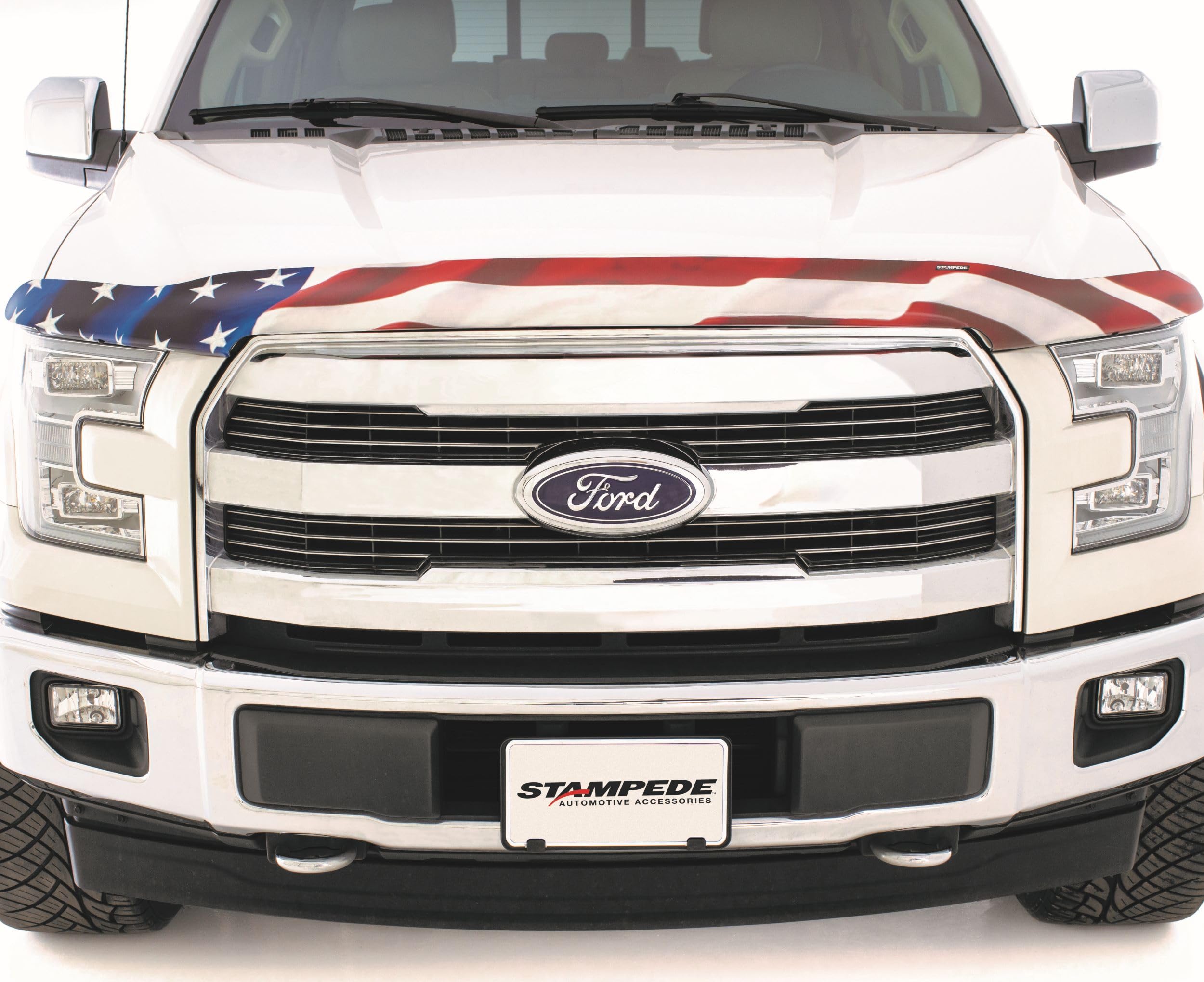 Vigilante Hood Protector | Stampede - High Profile / American Flag (no Eagle) | 2009-2018 Dodge Ram 1500, ( Excludes Rebel Models), 2019-2023 Ram 1500(Classic Body Only | 2259-41