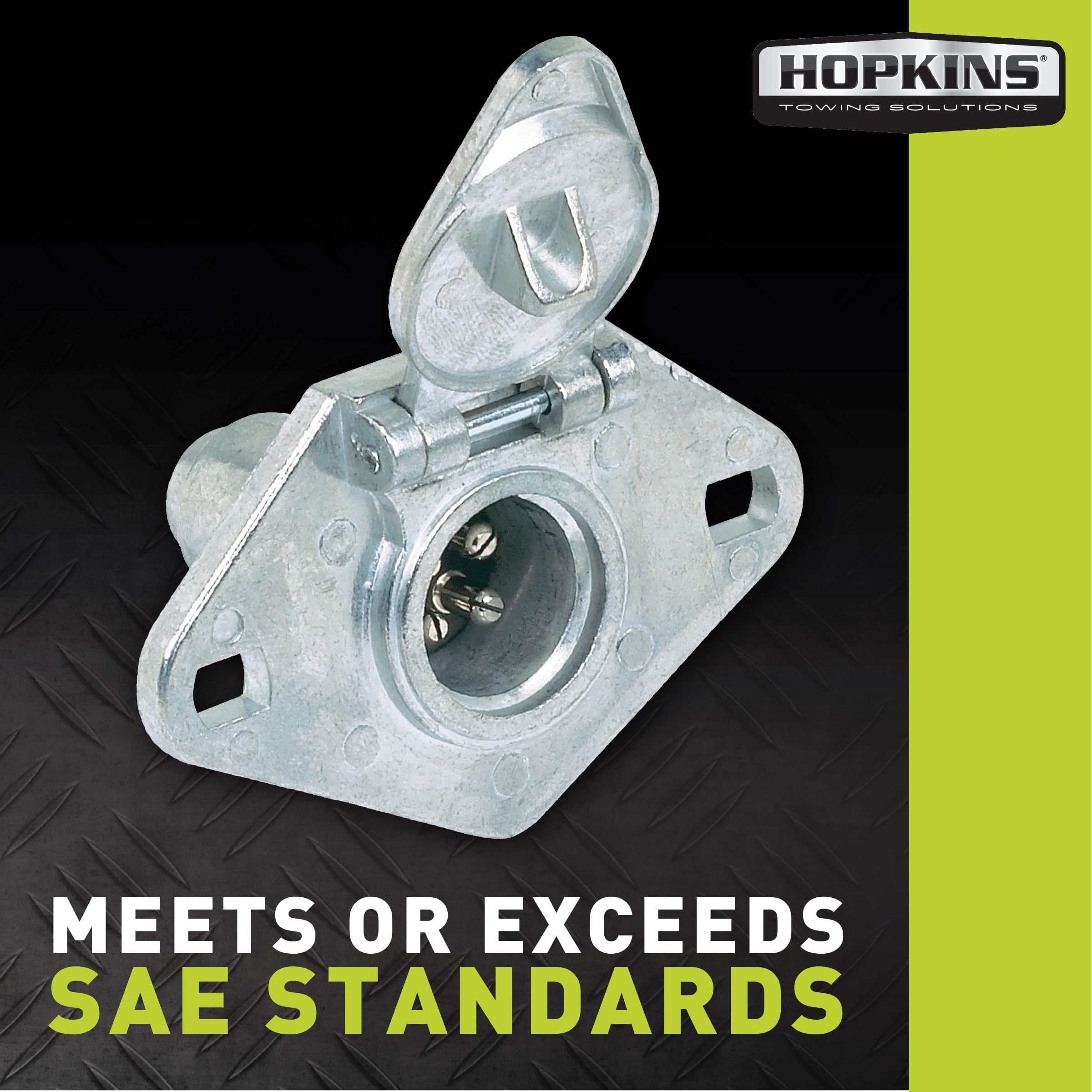 4 Pole Round Hopkins Towing Solutions Vehicle End Connector 52004