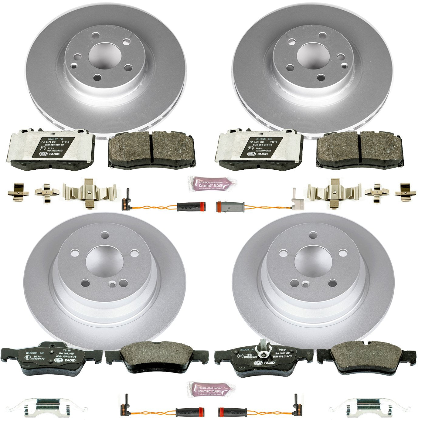 Euro-Stop Brake Kit Power Stop ESK4513 For Mercedes-Benz E500 Front and Rear 2004-2006 [Model Specific]
