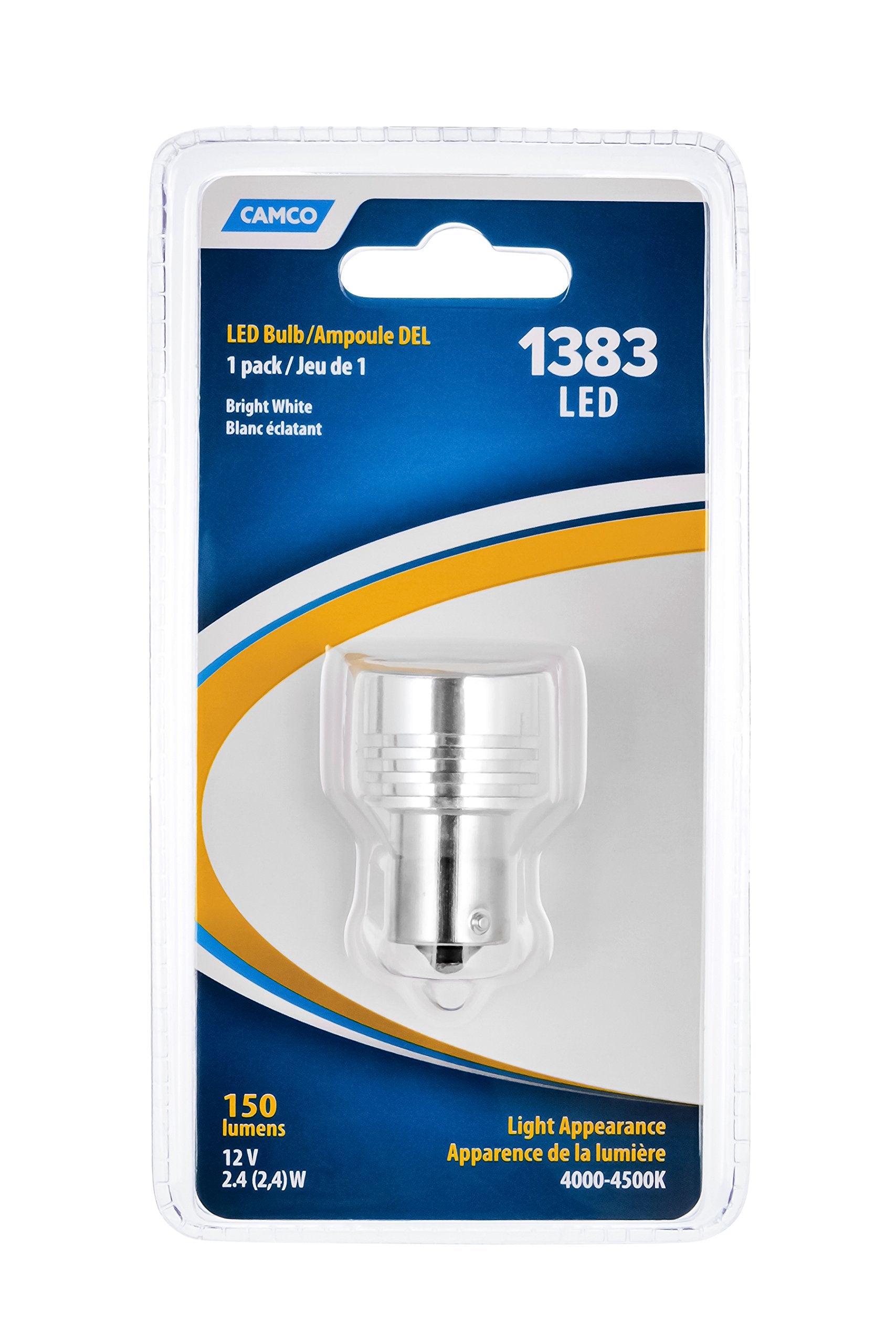 Camco LED Replacement Bulb Camper/RV | Features a Bright White Light & 3 Lights per Light Bulb | 12 Volts, 1 Bulb (54617)