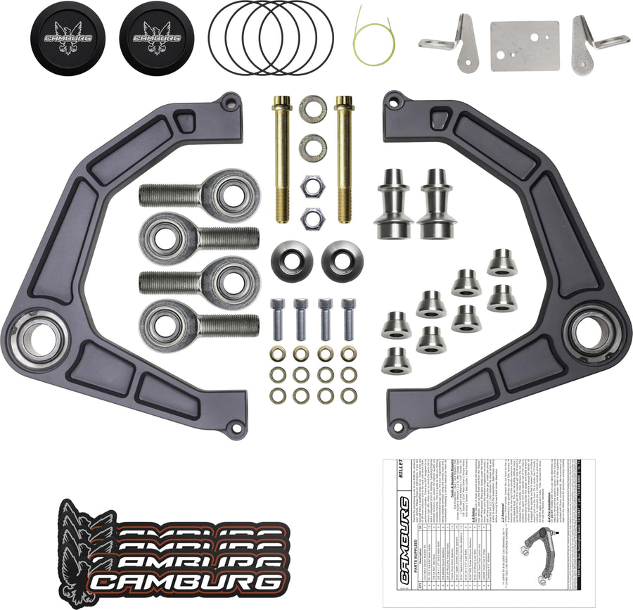 Camburg KINETIK Series Suspension Control Arm Kit CAM-110233-GRY: Gray, Compatible with 2017-2024 Ford F-150 Raptor & Raptor R