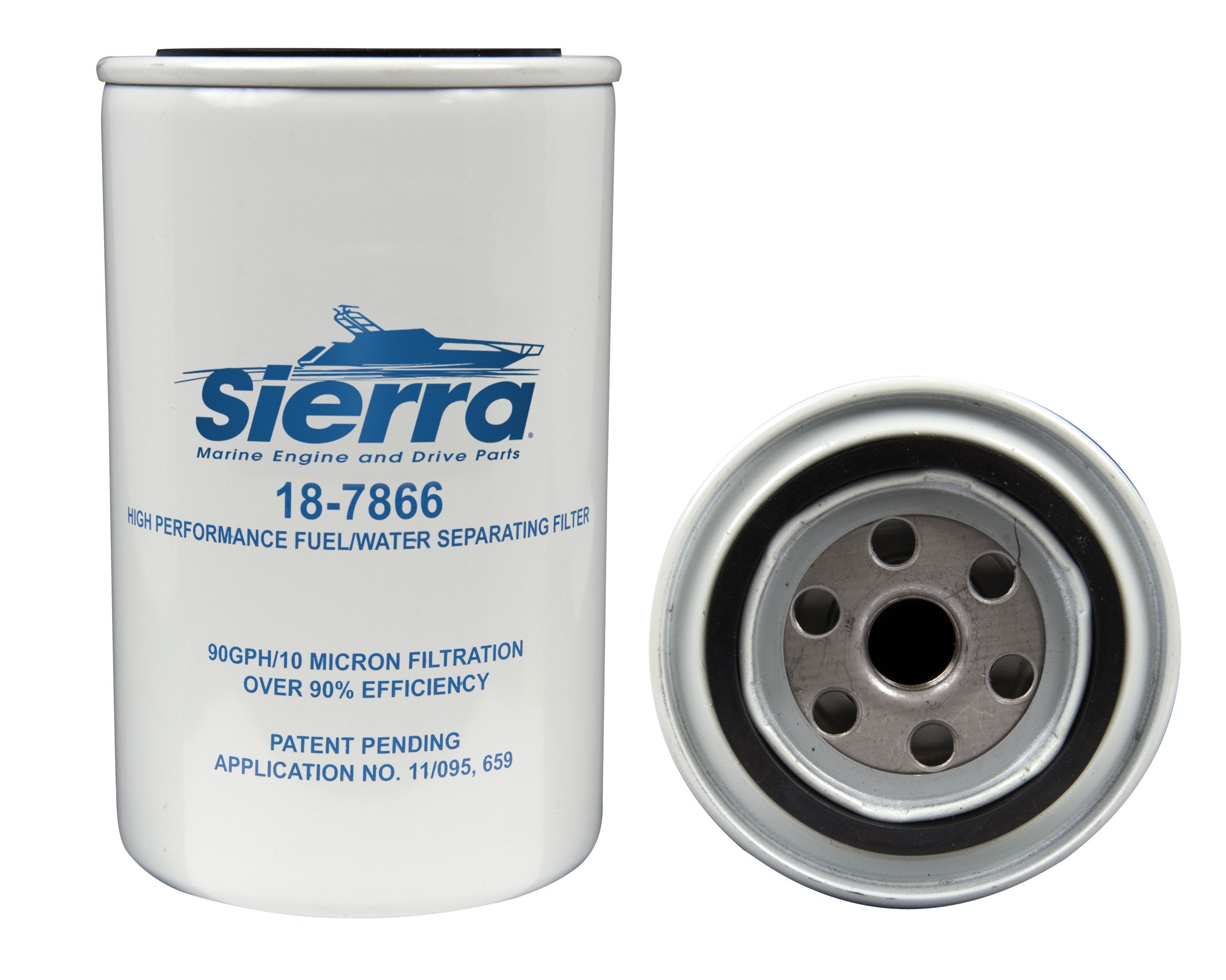 18-7866 Sierra International 10 Micron, High Capacity Fuel Water Separator Filter for Yamaha MAR-FUELF-IL-TR, Medium