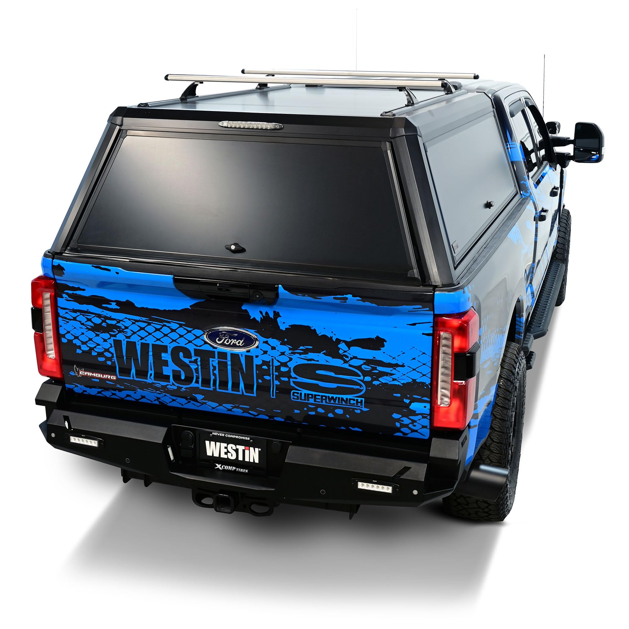 Westin EXP 16-14685 Truck Cap with Solid Front Glass fits 2023-2026 F-250 F-350 Crew Cab 6.8' Bed Matte Black