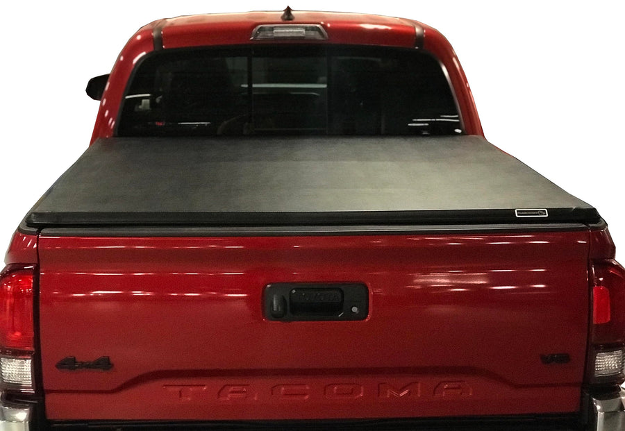 Premier Black Horse Soft Trifold Truck Bed Tonneau Cover Compatible with 2014-2023 Toyota Tundra 5.7ft Bed-PRS-TO10