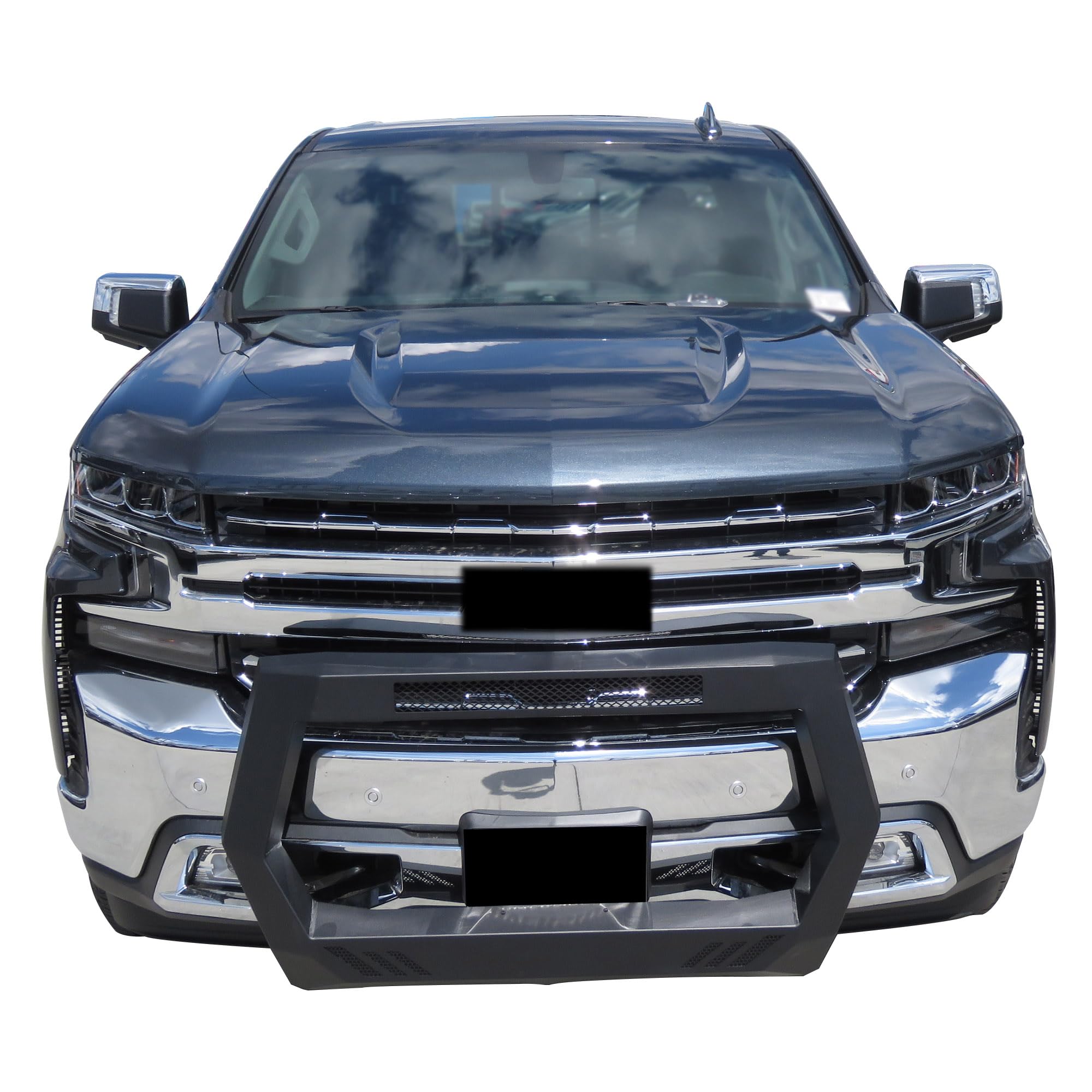 Rover Bull Bar Black Horse Matte Black Compatible with 2019-2025 Chevrolet Silverado 1500|2022-2022 Chevrolet Silverado 1500 LTD-ROGSI19