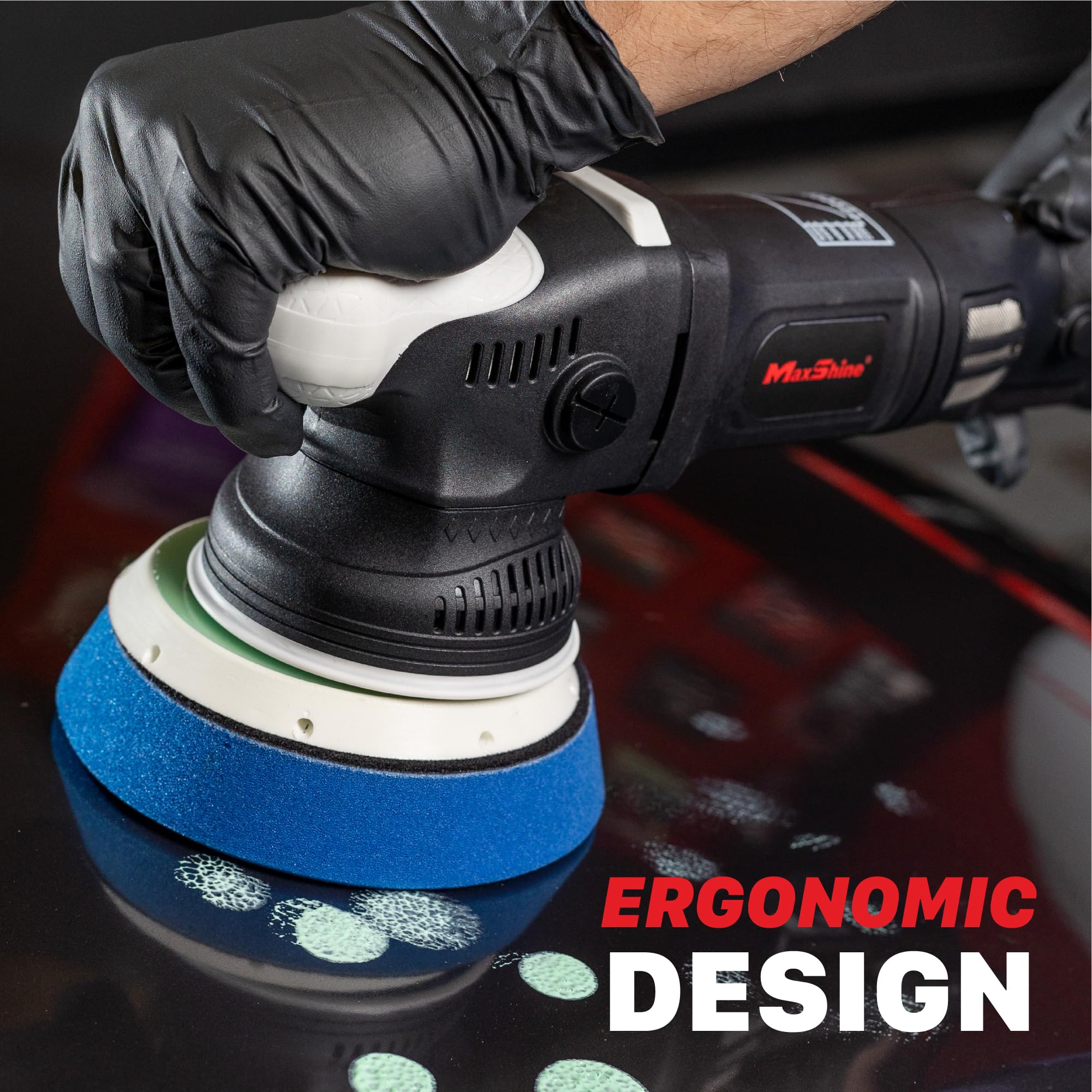 M15 Pro Maxshine Dual Action Polisher | 15mm Throw, 5” Backing Plate, 1000W Motor | Variable Speed, Ergonomic Grip, Low Vibration | Auto, Boat & Marine Detailing Buffer for Paint Correction