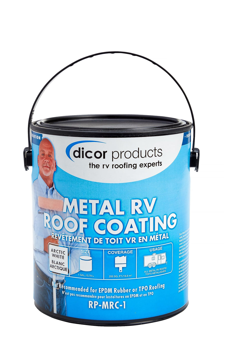 Dicor Acrylic RP-MRC-1 Coating for Metal RV Roofing - White, 1 Gallon