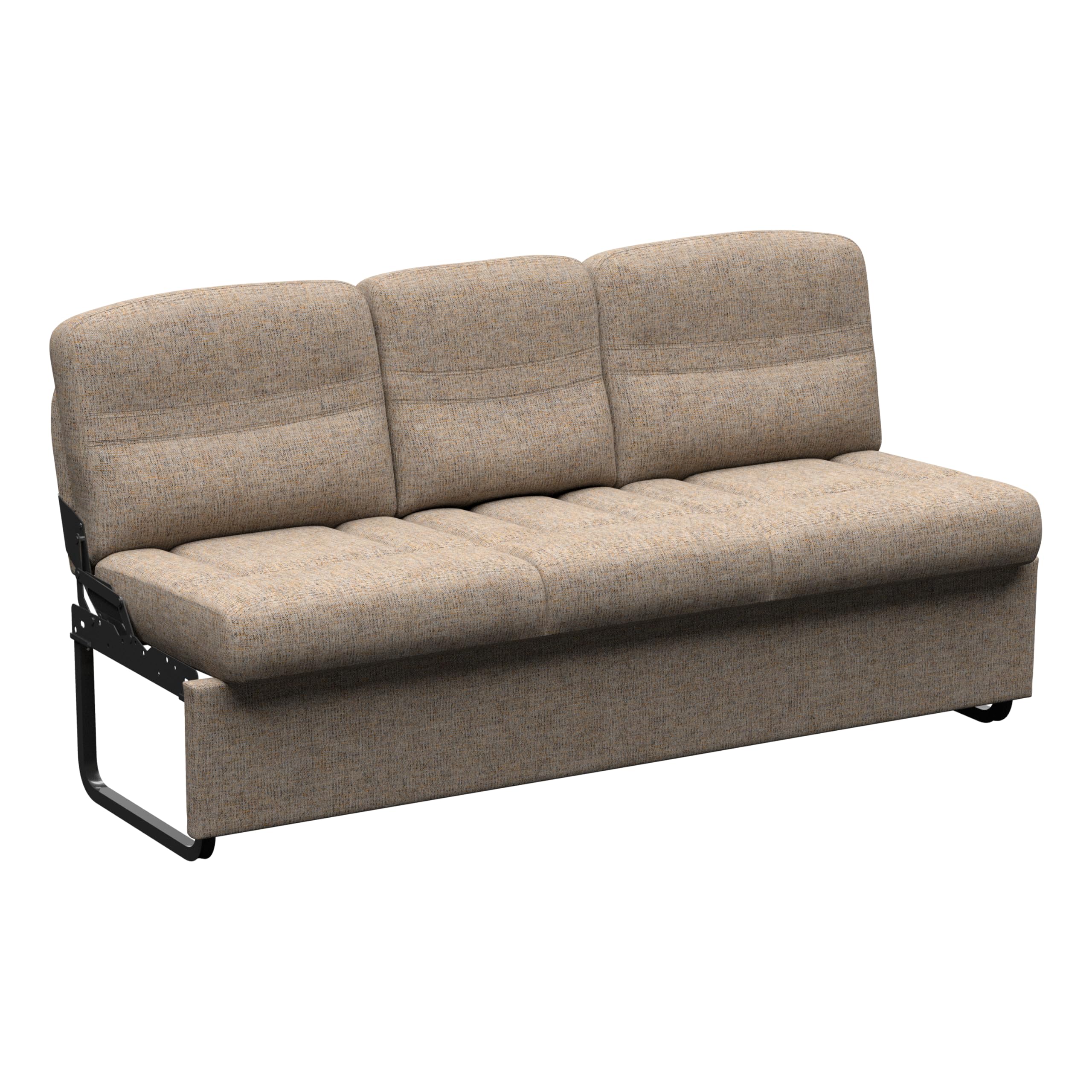 Dellmead RV Jackknife Sleeper Sofa Thomas Payne Signature 68" with Matching Kickboard, Easy Transition, High-Density Foam Cushioning, Fold-Down Center, Dual Cupholders - 2024044399