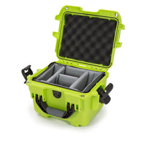 Waterproof Nanuk 908 Hard Case with Padded Dividers - Lime