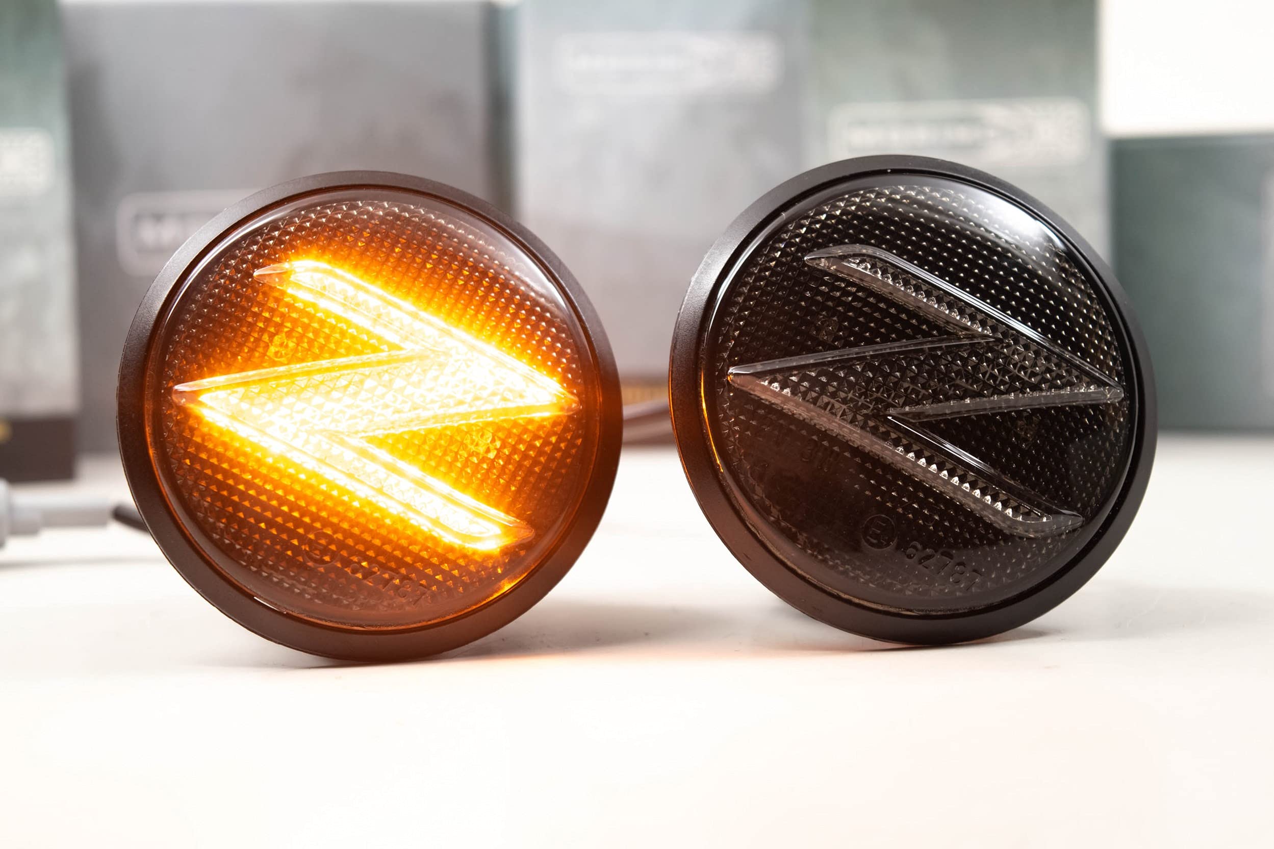 Morimoto XB LED Side Markers Nissan 370Z Fits 2009-2020 Plug and Play OEM Replacement Performance Upgrade with Smoked Lens (PN: LF0561 pair of complete side marker assemblies)
