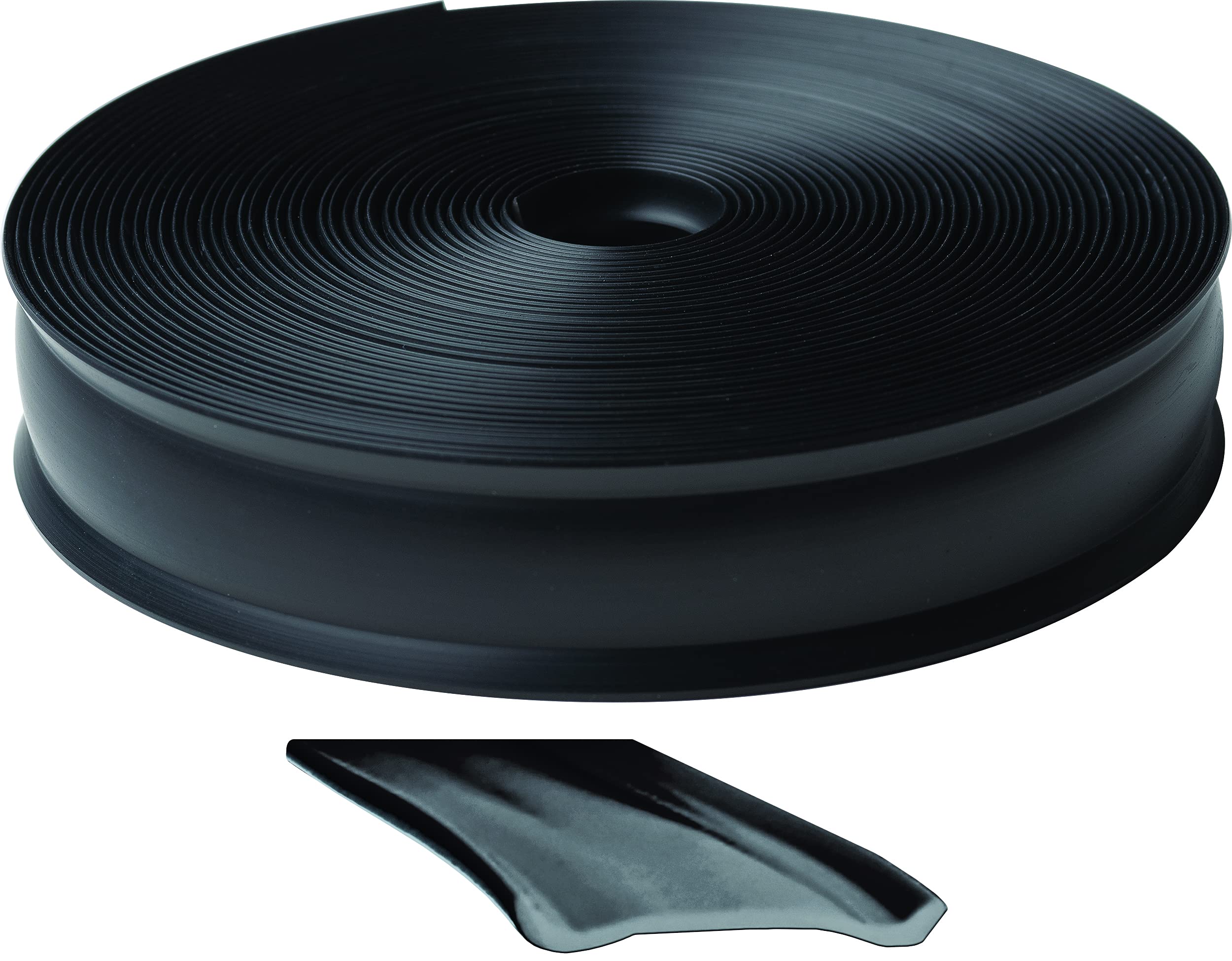 1 Inch Wide RV Designer Vinyl Trim Insert for RVs - Flexible Molding, Exterior Use, and Roof Edge Molding - Ideal for Travel Trailers and Campers, Heavy Duty, 25 Foot Roll, Black
