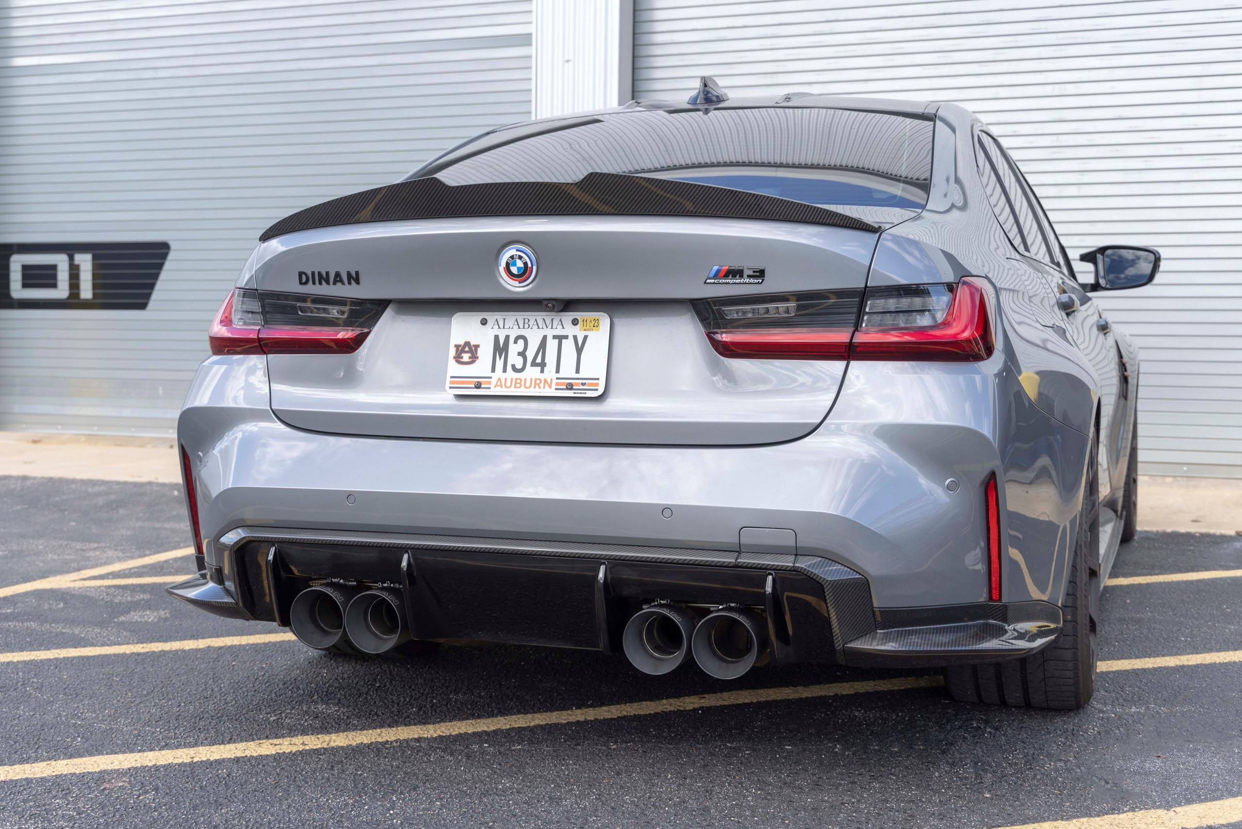 Dinan Rear Diffuser Surround D980-0049 - Gloss Twill Carbon Fiber