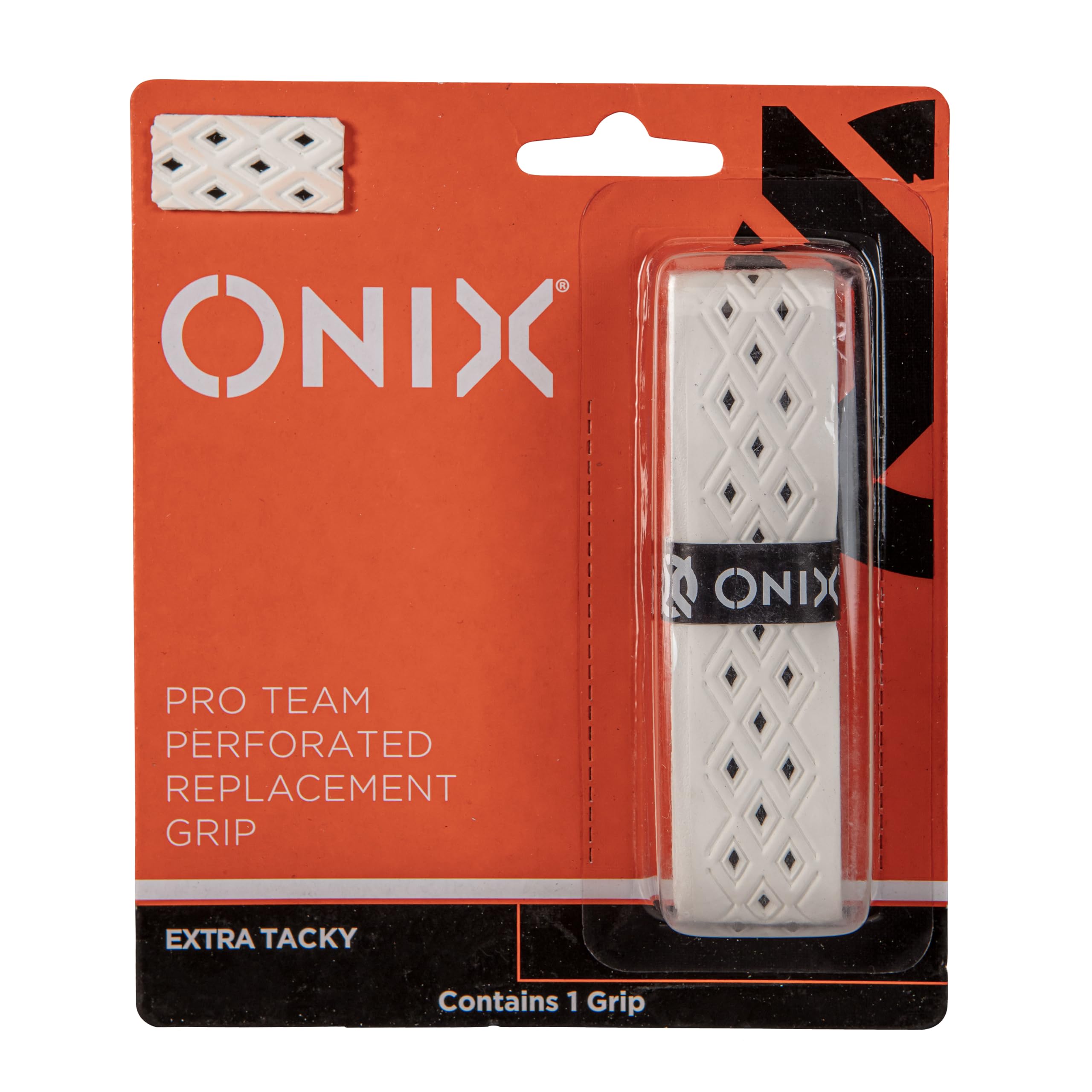 ONIX Perforated Pickleball Pro Team Replacement Grip — Black/Orange