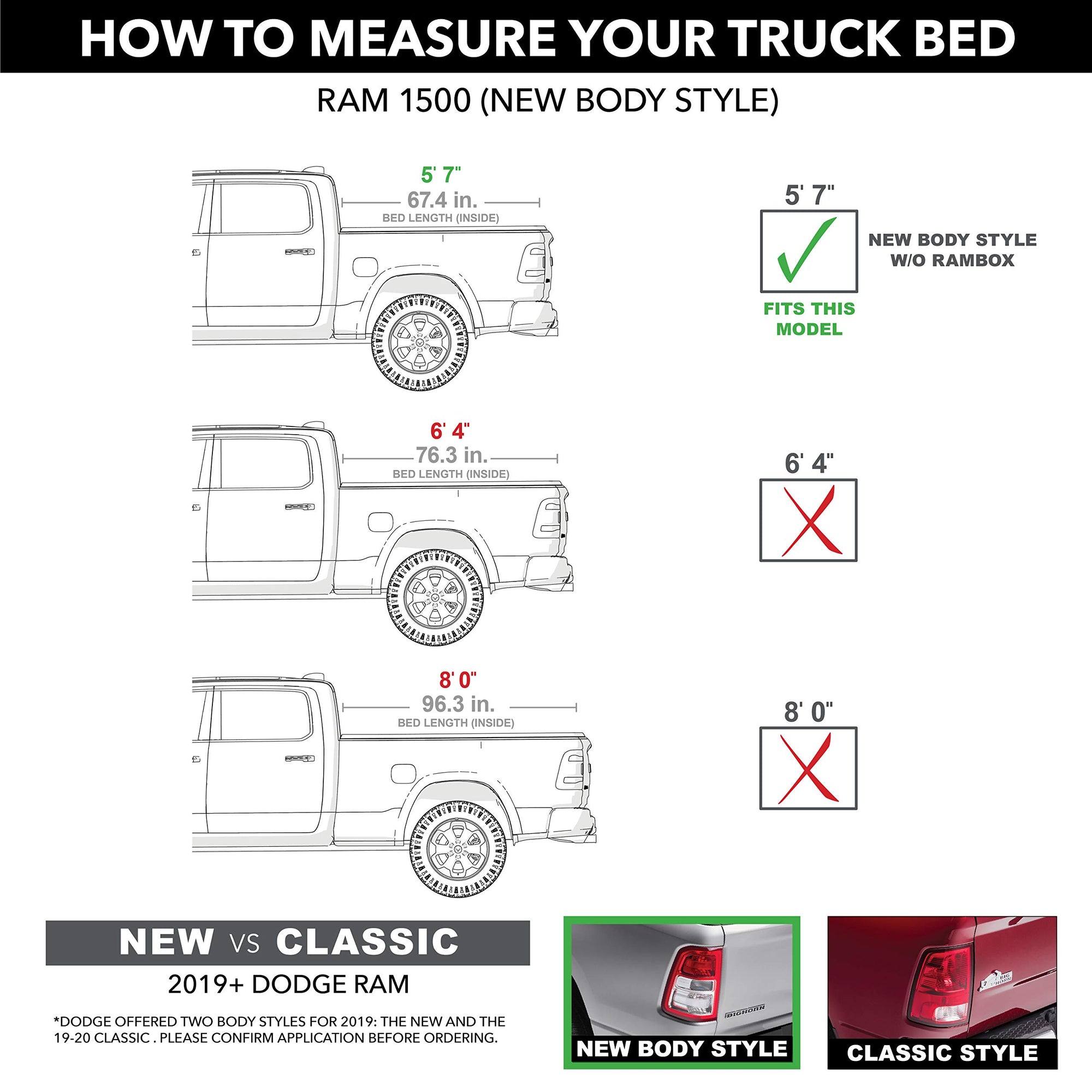 Undercover Ultra Flex Hard Folding Truck Bed Tonneau Cover | UX32012 | Fits 2019-2025 Dodge Ram 1500 w/Multi-Function Tailgate (w/o RamBox) 5' 7" Bed (67.4")
