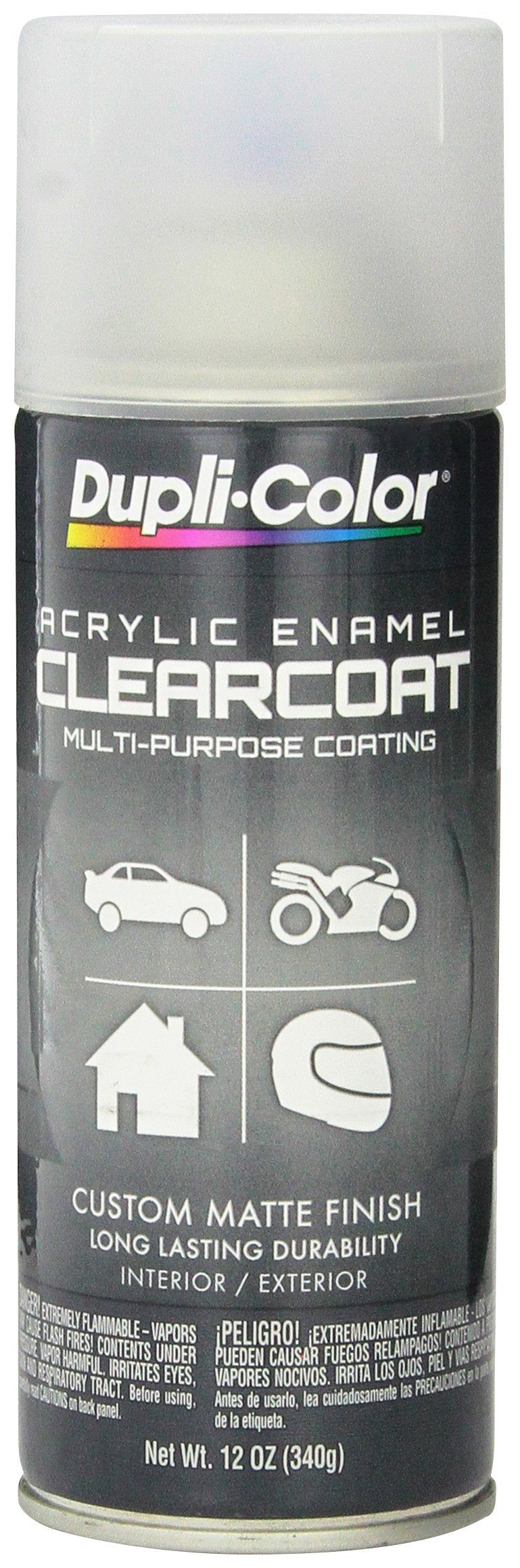 Multi-Purpose Dupli-Color Acrylic Enamel Spray Paint - Flat White - 12 oz. Aerosol Can