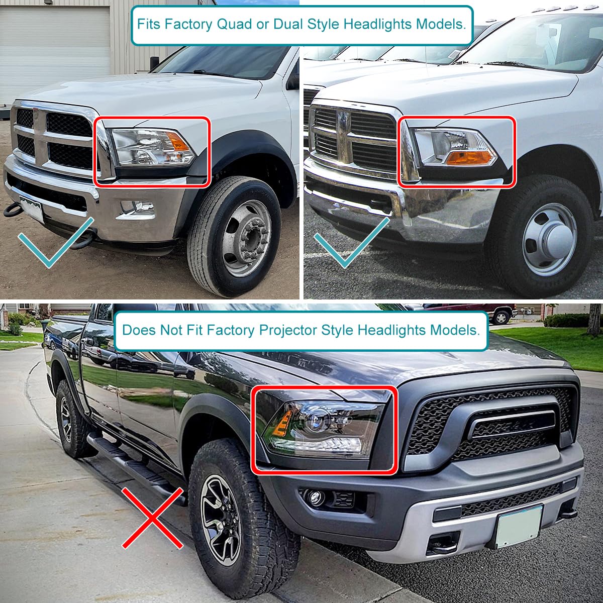 Chrome Projector Headlights SPEC-D TUNING w/Sequential Switchback LED Signal and Startup Animation Compatible with 2009-2018 Dodge Ram, 2019 Ram Classic, Left + Right Pair Headlamps Assembly