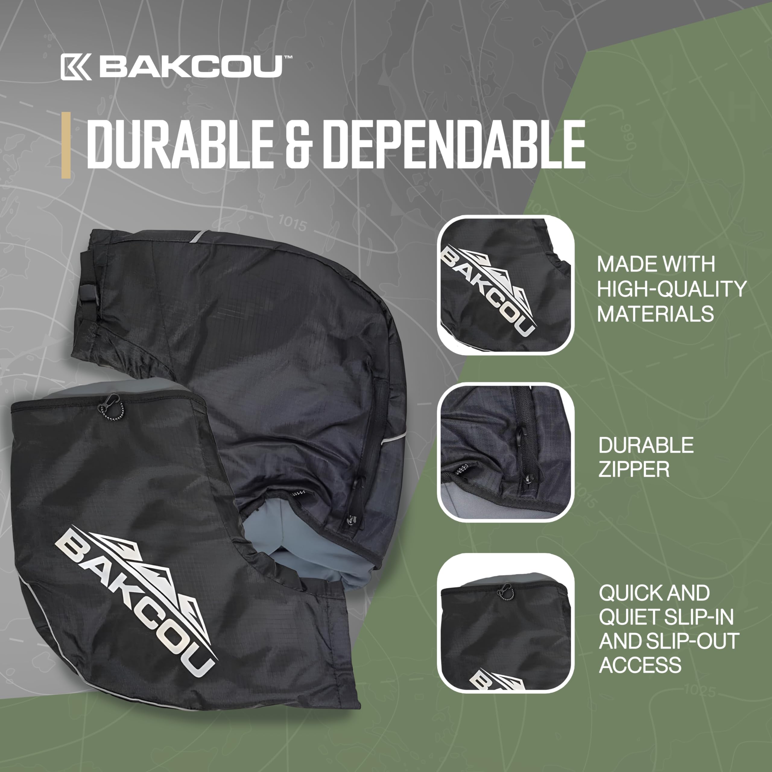 Cold Weather Bakcou Handlebar Mitts - Windproof, Waterproof, Oversized for Rain, Snow, and Cold, Weatherproof Mittens to Keep You Cozy
