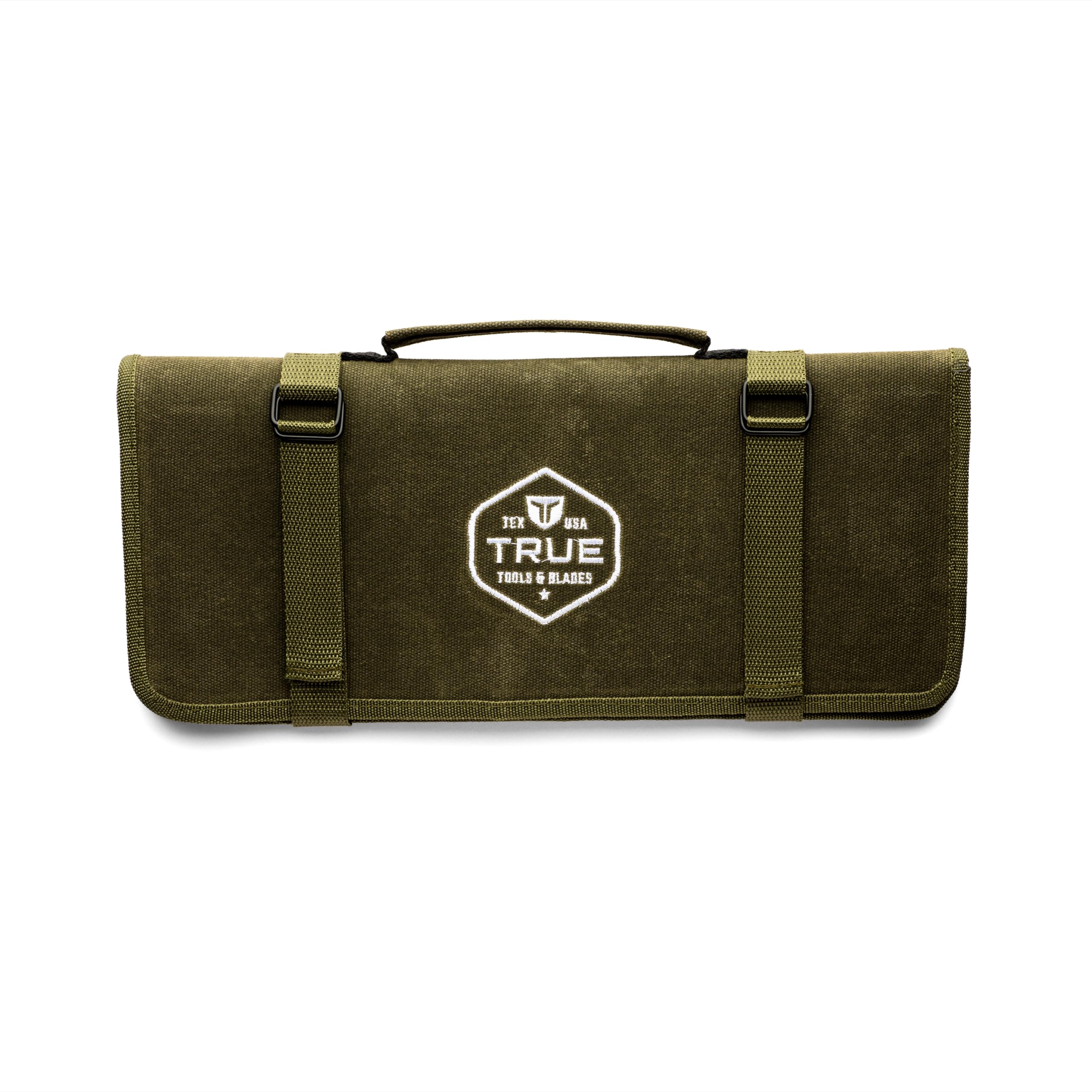 PrimalForge TRUE Canvas Knife Roll | Heavy-Duty Waxed Canvas, Tear-Resistant, Water-Resistant, Custom Fit Pockets for the Chopper, Cleaver, Rocker Butcher, and Tanto Slicer in Collection
