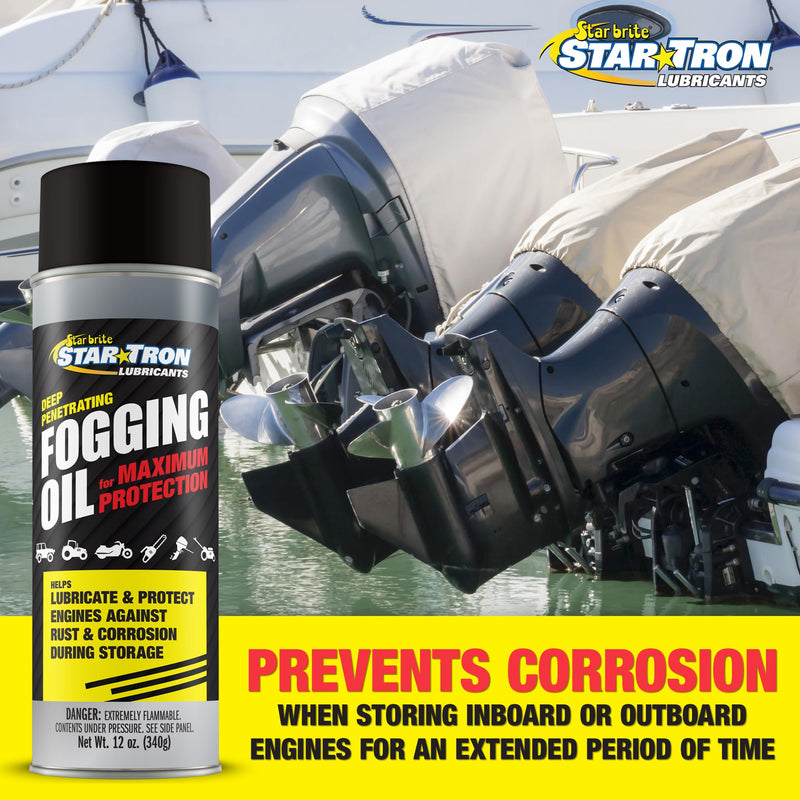 Deep Penetrating STAR BRITE Fogging Oil – Maximum Rust & Corrosion Protection for All Engines in Seasonal or Long-Term Storage - 12 OZ Spray (084812)