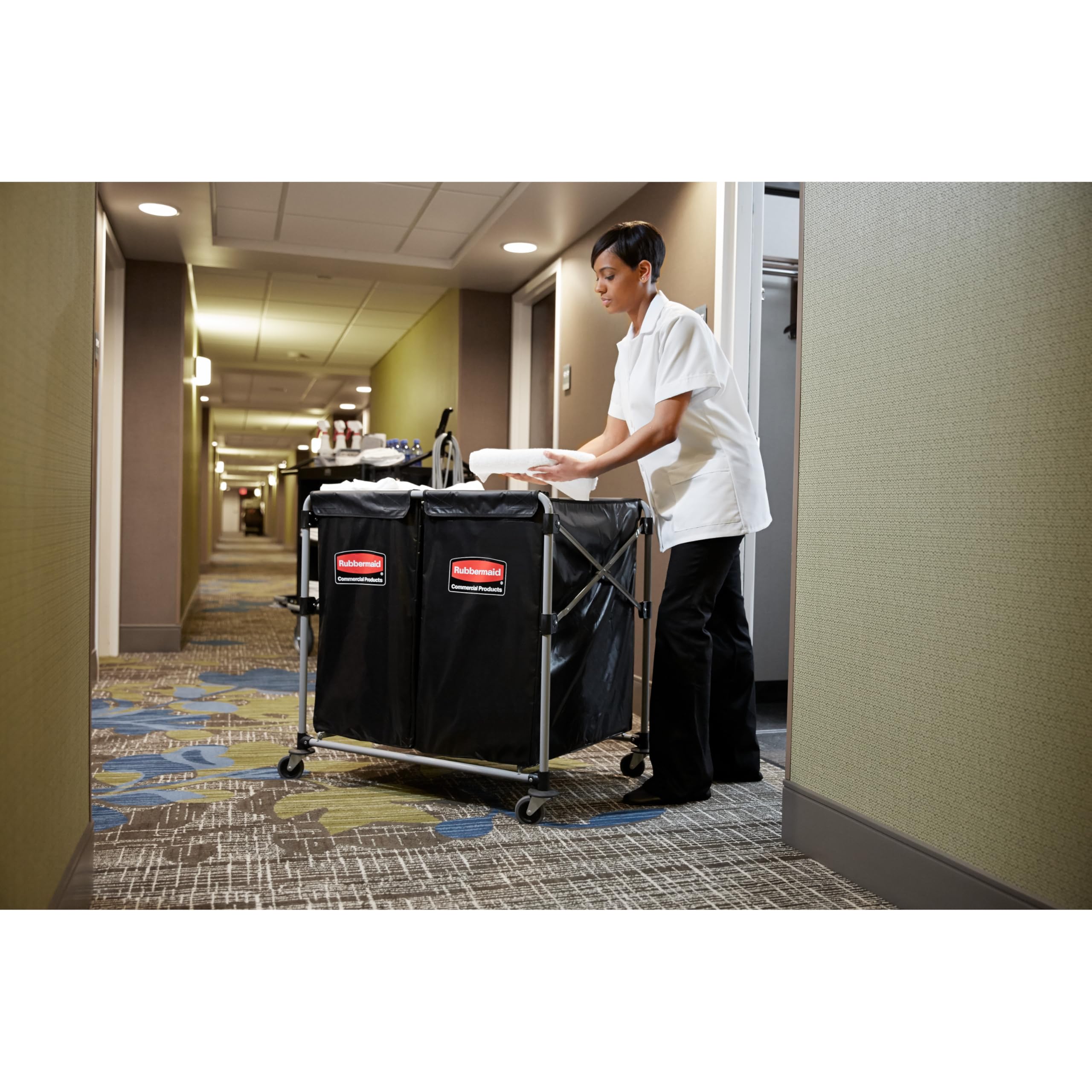 Rubbermaid 1871644 Commercial Products X Cart Folding Trolley Frame, 300 L, Grey