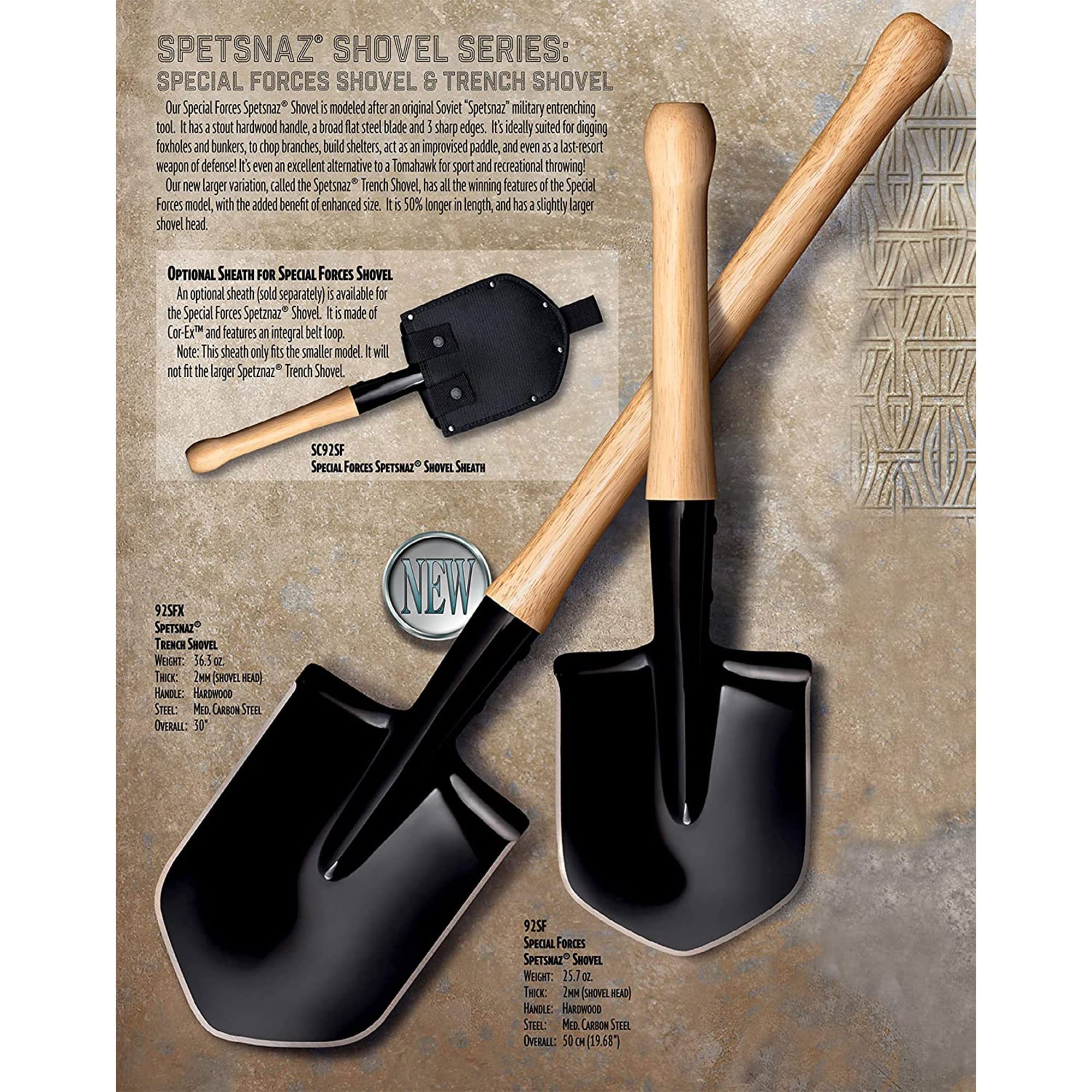 Cold Steel Tactical Camp Shovel Spetsnaz Tool for Camping, Survival and Outdoors, Special Forces Shovel