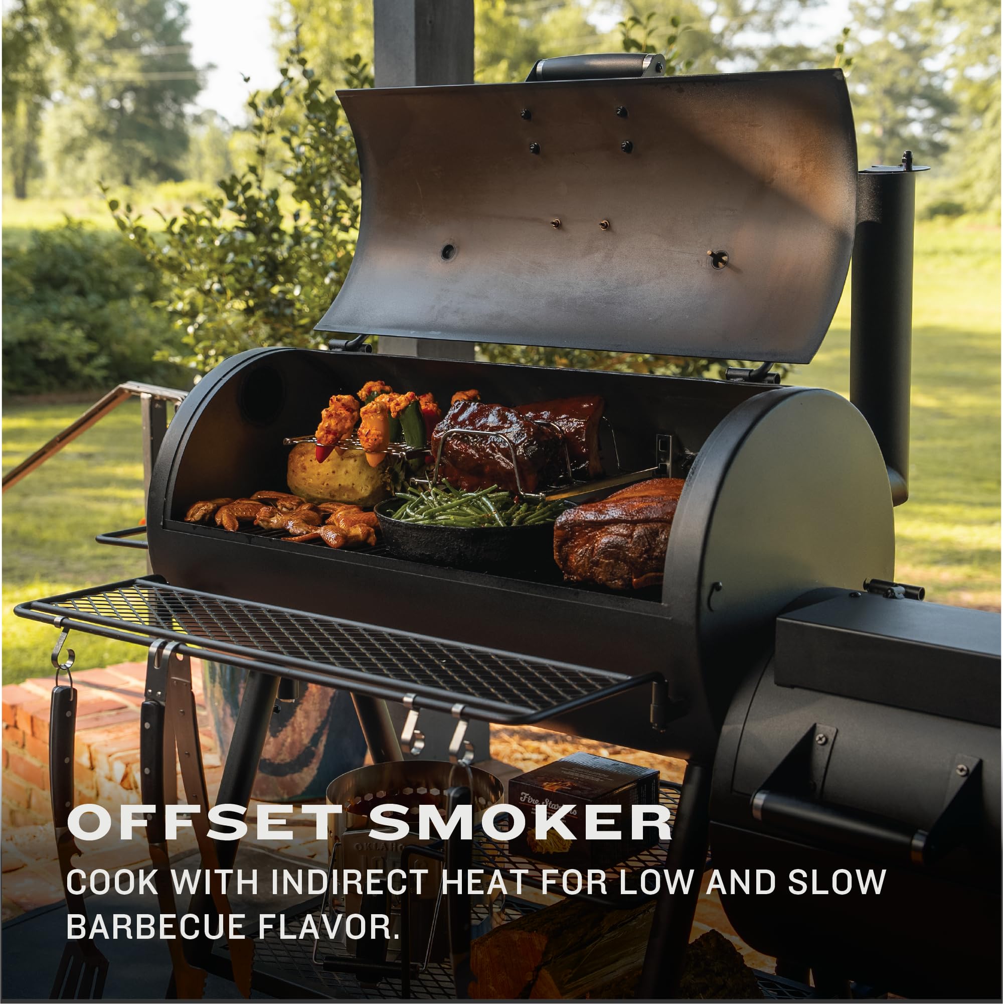 Oklahoma Joe's Reverse Flow Highland Offset Smoker and Grill - 24203003