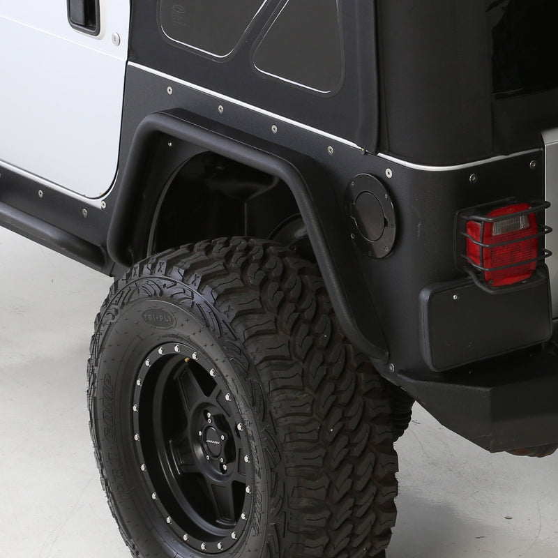 XRC Smittybilt Rear Bolt-on Flares for TJ - 76875, Textured Black