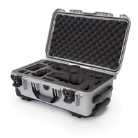 Waterproof Nanuk 935 Carry-On Hard Case with Custom Foam Insert for Sony a7R Size Camera w/Wheels - Silver
