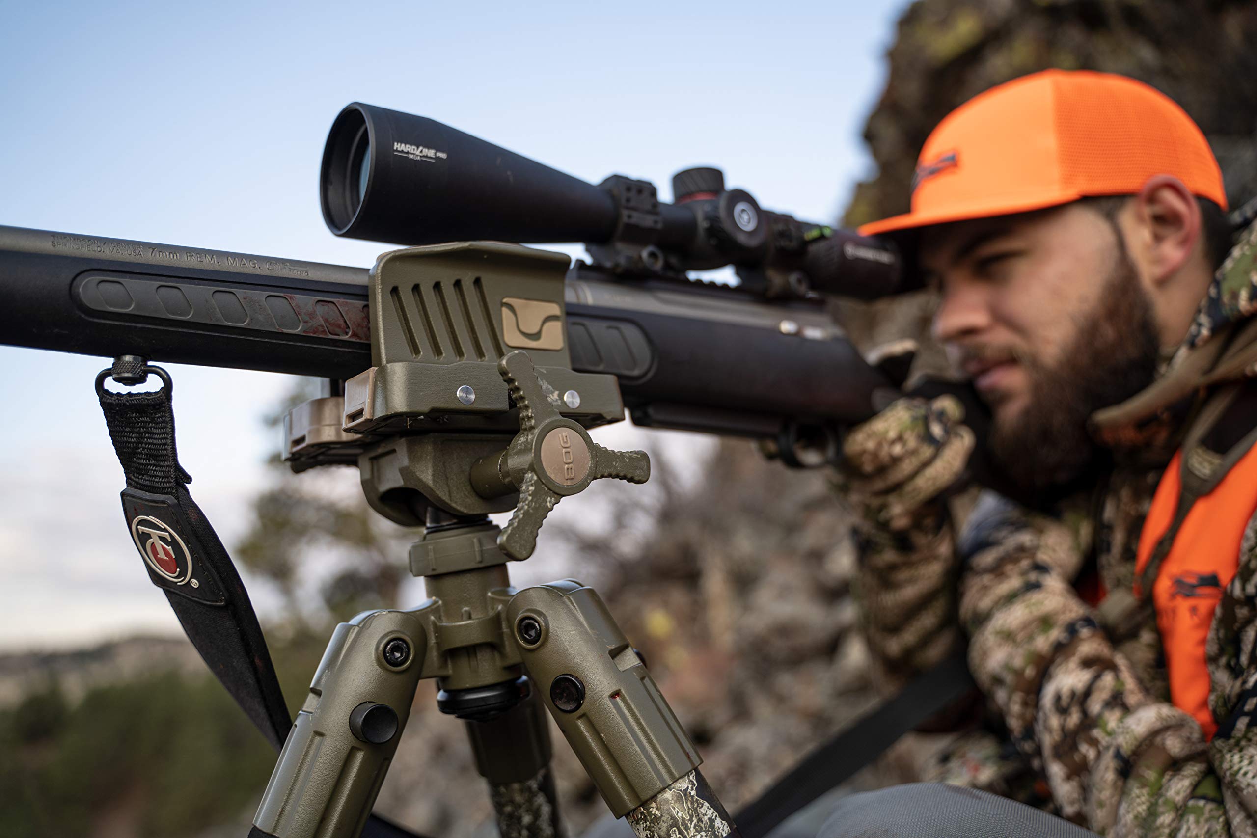 DeathGrip BOG Realtree Excape Camo Tripod with Durable Aluminum Frame, Lightweight, Stable Design, Bubble Level, Adjustable Legs, and Hands-Free Operation for Hunting, Shooting, and Outdoors