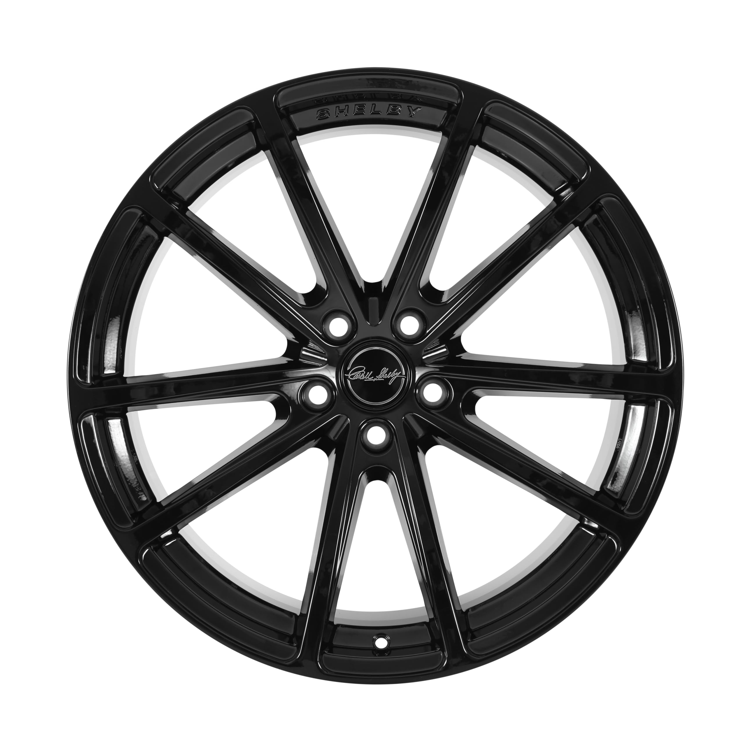 CS10-295530-B Carroll Shelby Wheels - 20 x 9.5 in. - 5 x 114.3-37mm Offset - Gloss Black