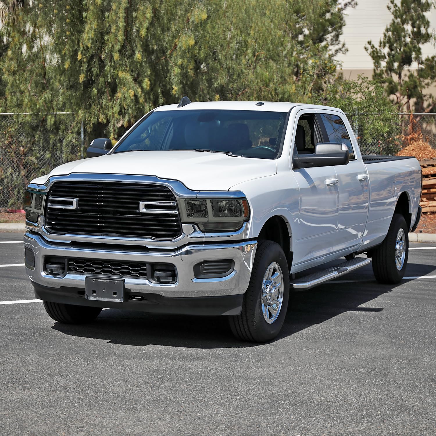 Smoke Headlights w/LED Tube SPEC-D TUNING Compatible with 2019-2024 Ram 2500/3500, Left + Right Pair Headlamp Assembly