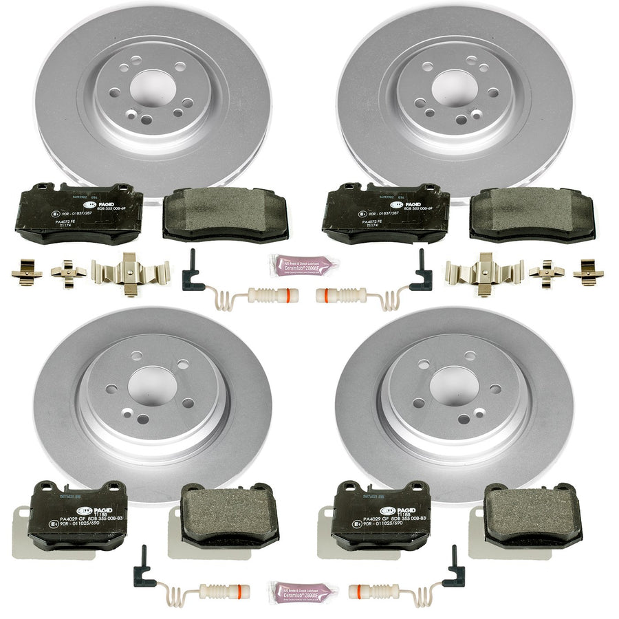 Power Stop ESK4463 Euro-Stop Front & Rear Brake Kit For Mercedes-Benz ML430 2000-2001, ML500 2002-2005, ML55 AMG 2000-2003 [Model Specific]