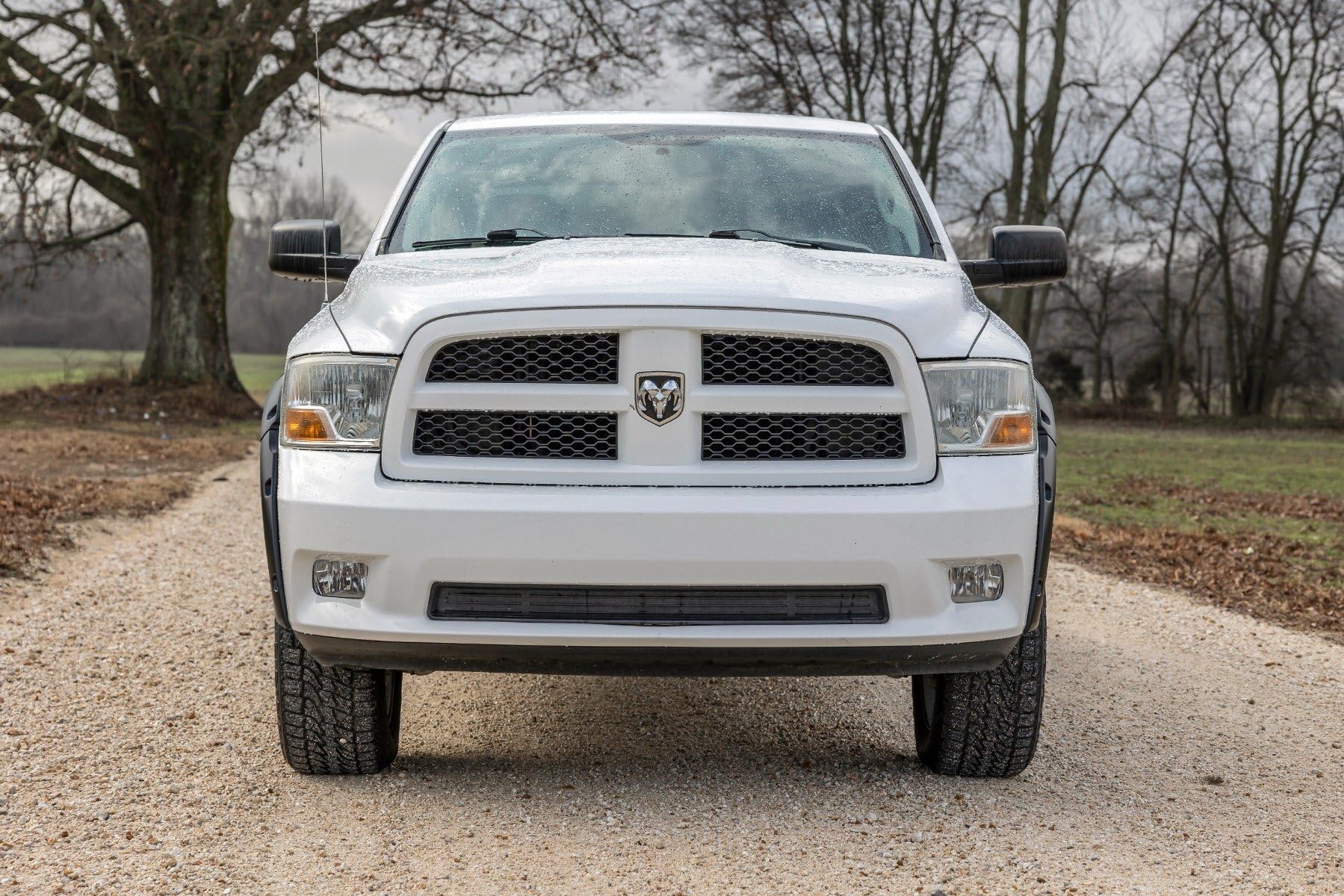 Pocket Fender Flares Rough Country for Ram 1500 2WD/4WD (2009-2018) - Bolt-on Rivet Style Wheel Flares, Flat Black, Set of 4
