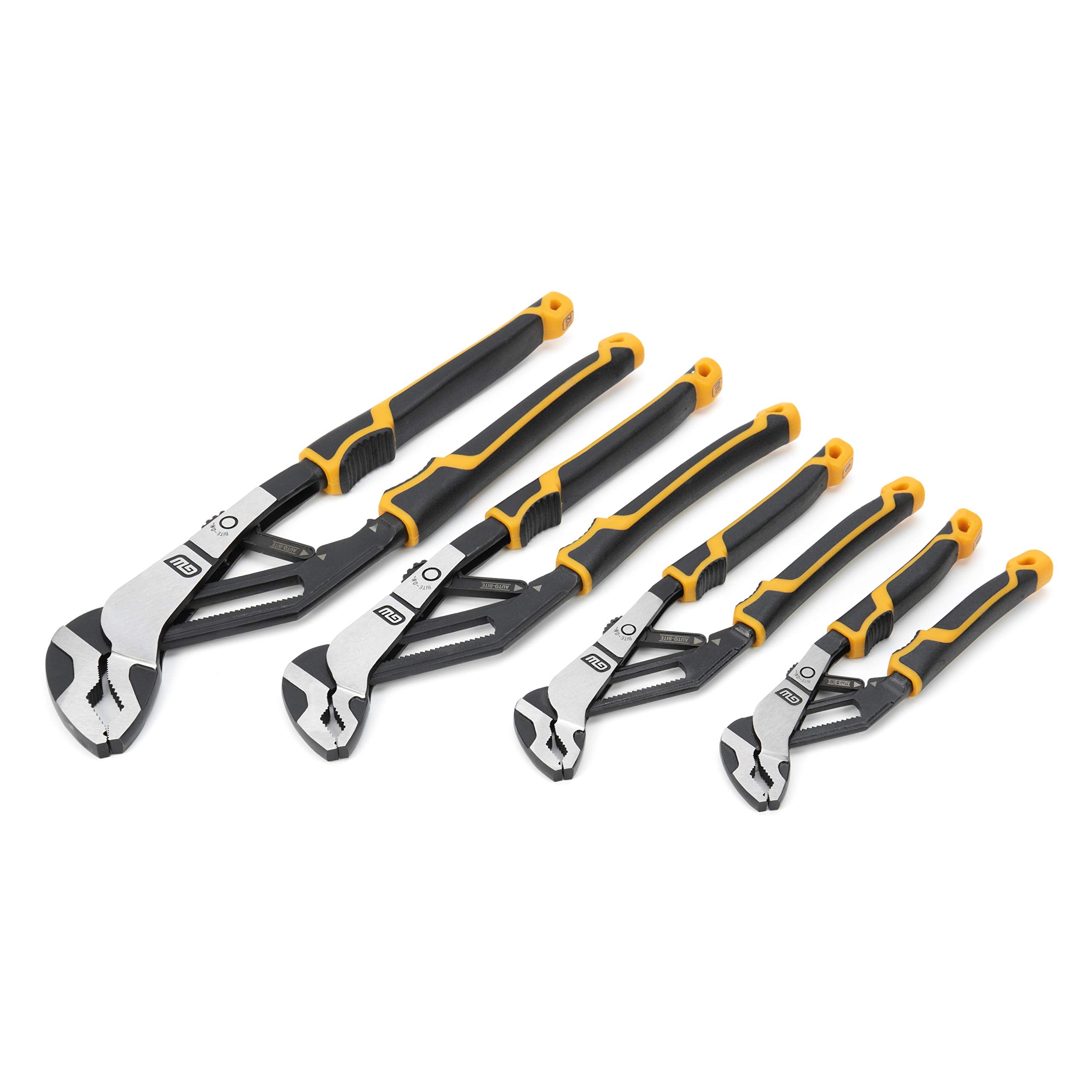4 Pc. GEARWRENCH Pitbull Auto-Bite Tongue & Groove Dual Material Pliers with K9 Jaws - 82594C