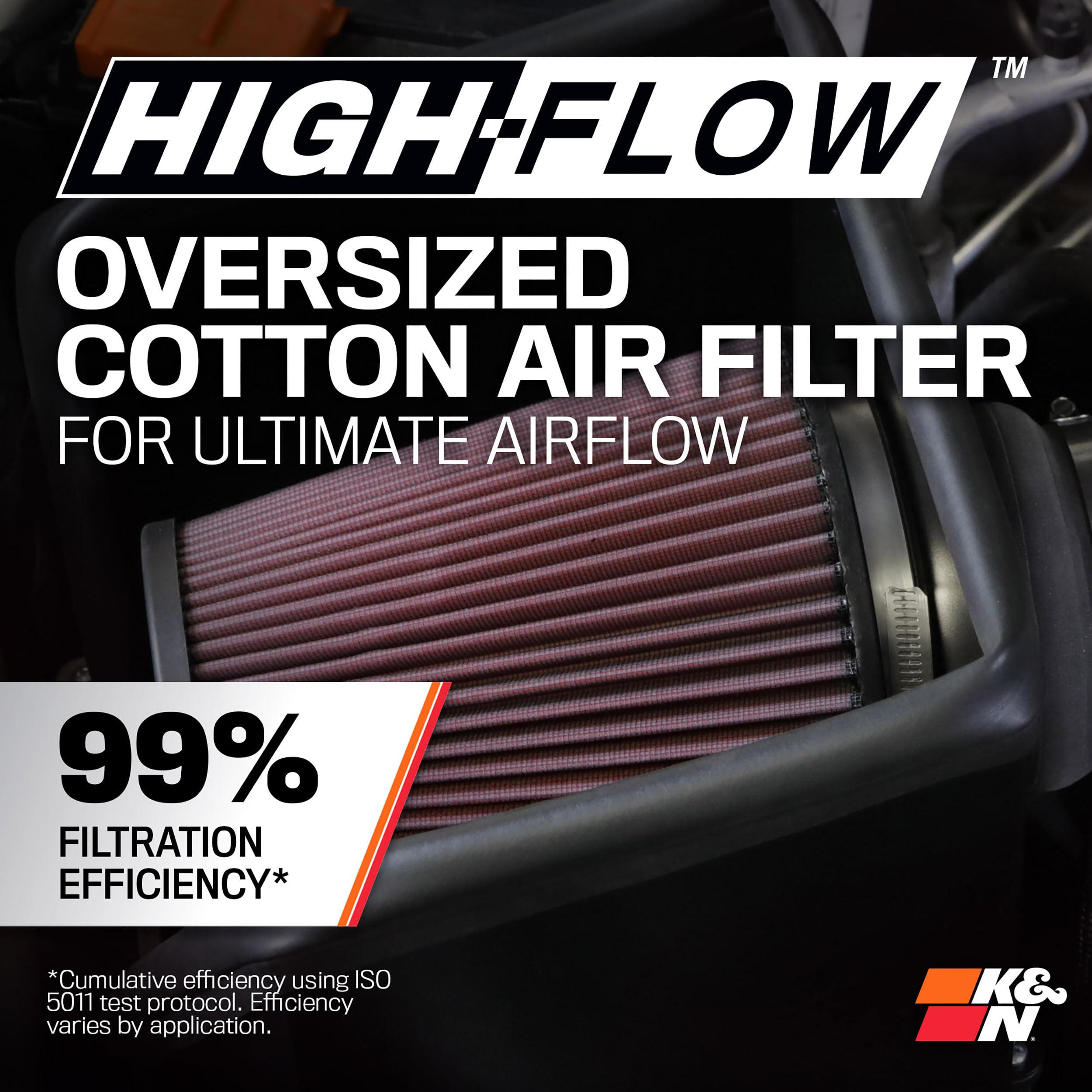 K&N Cold Air Intake System: High-Flow Air Filter, Towing & Increase Performance: Compatible with 2024-2025 Toyota: Land Cruiser, Tacoma, 77-9043KP