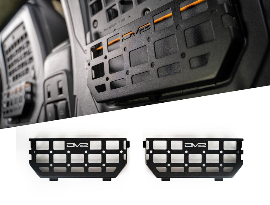 DV8 Offroad Molle Pockets for Seat Back 2021-2025 Ford Bronco | Replaces The Weak Factory Netting | Compatible w/Molle Accessories | 2mm Steel Construction | Black Powder Coat Finish | Sold as a Pair