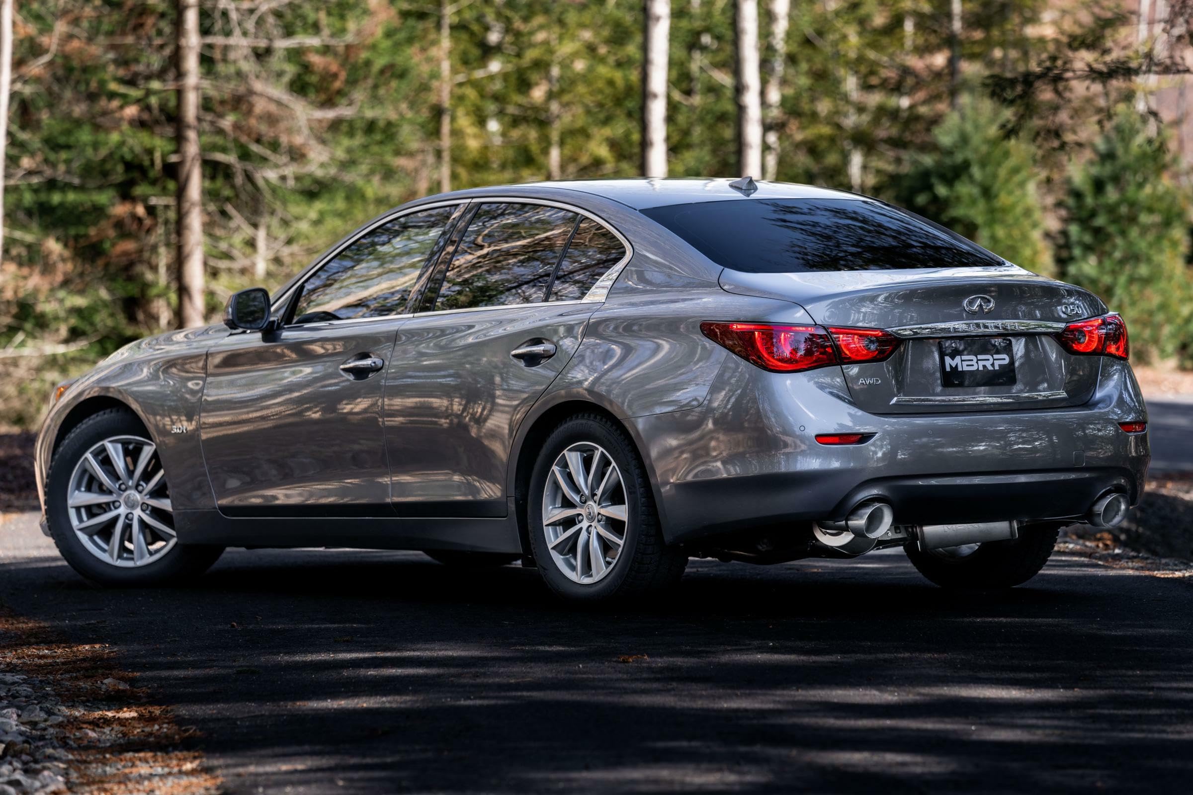16-22 Infiniti Q50 MBRP 3.0L RWD/AWD 3in Cat-Back Dual Split Rear Street Version T304