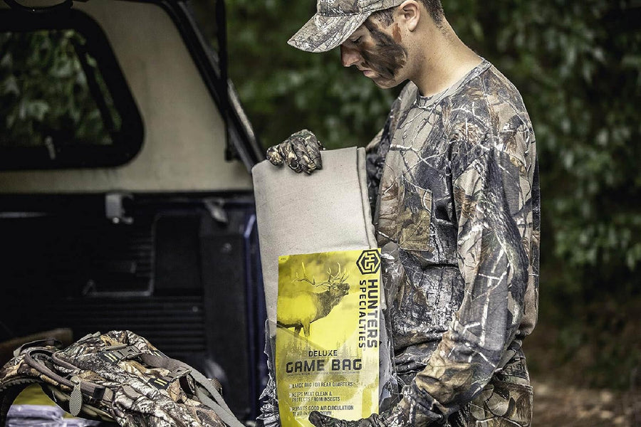 Deluxe Game Bag | Hunters Specialties Reusable Washable Heavy-Duty Canvas Field Dressing Game Bags, 40" X 48"