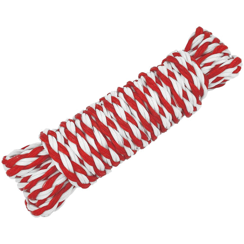 Red/White Hollow Braid Polypropylene Utility Line
