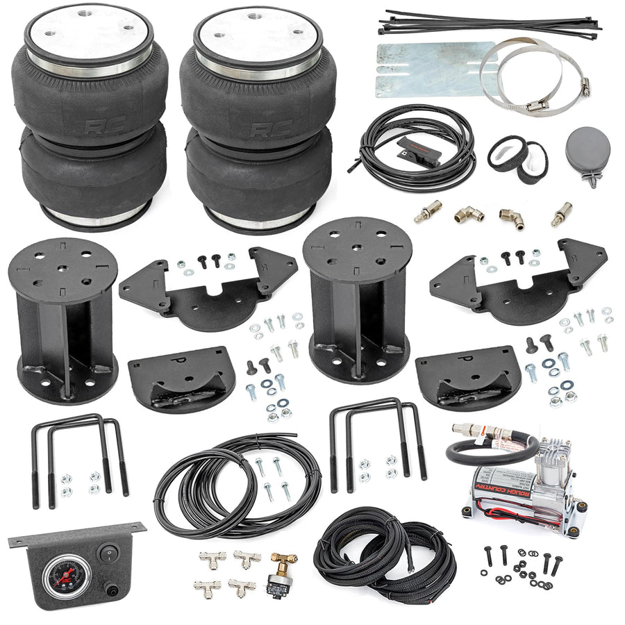 Rough Country Suspension Kit Air Bags with Compressor for Chevy Silverado & GMC Sierra 1500 (2019-2026) - Airbags for Trucks w/ 4-6" Lift