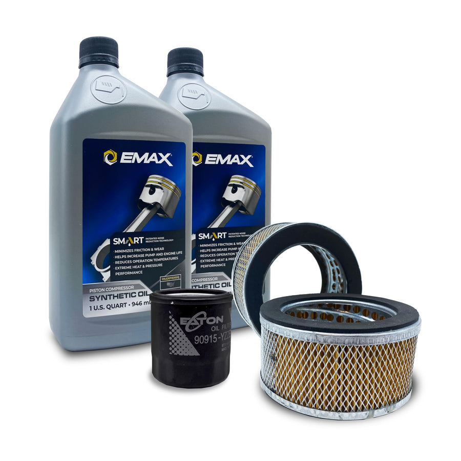 5 Year Extended EMAX Maintenance Kit - Silent Air Warranty Filter Maintenance Kit with Smart Oil & Required Filters - Made in the USA - EFKIT008AWBS