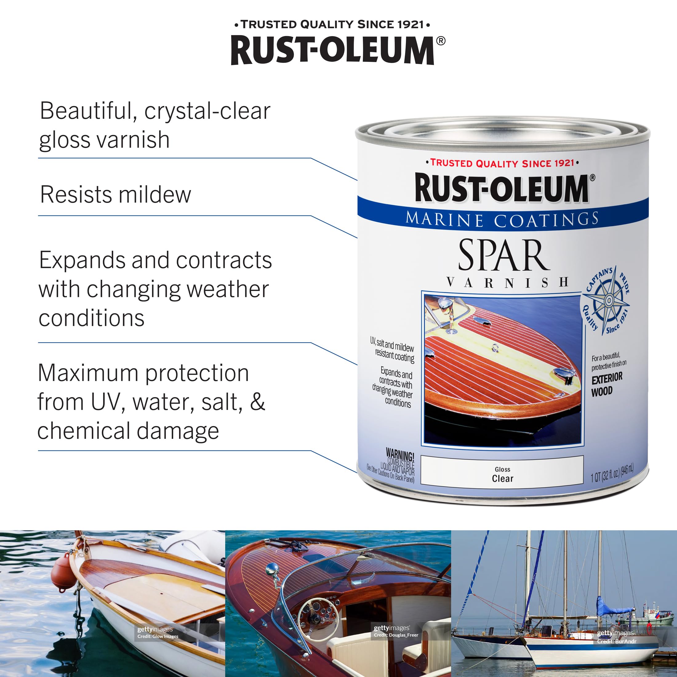 Marine Spar Varnish Rust-Oleum, Quart