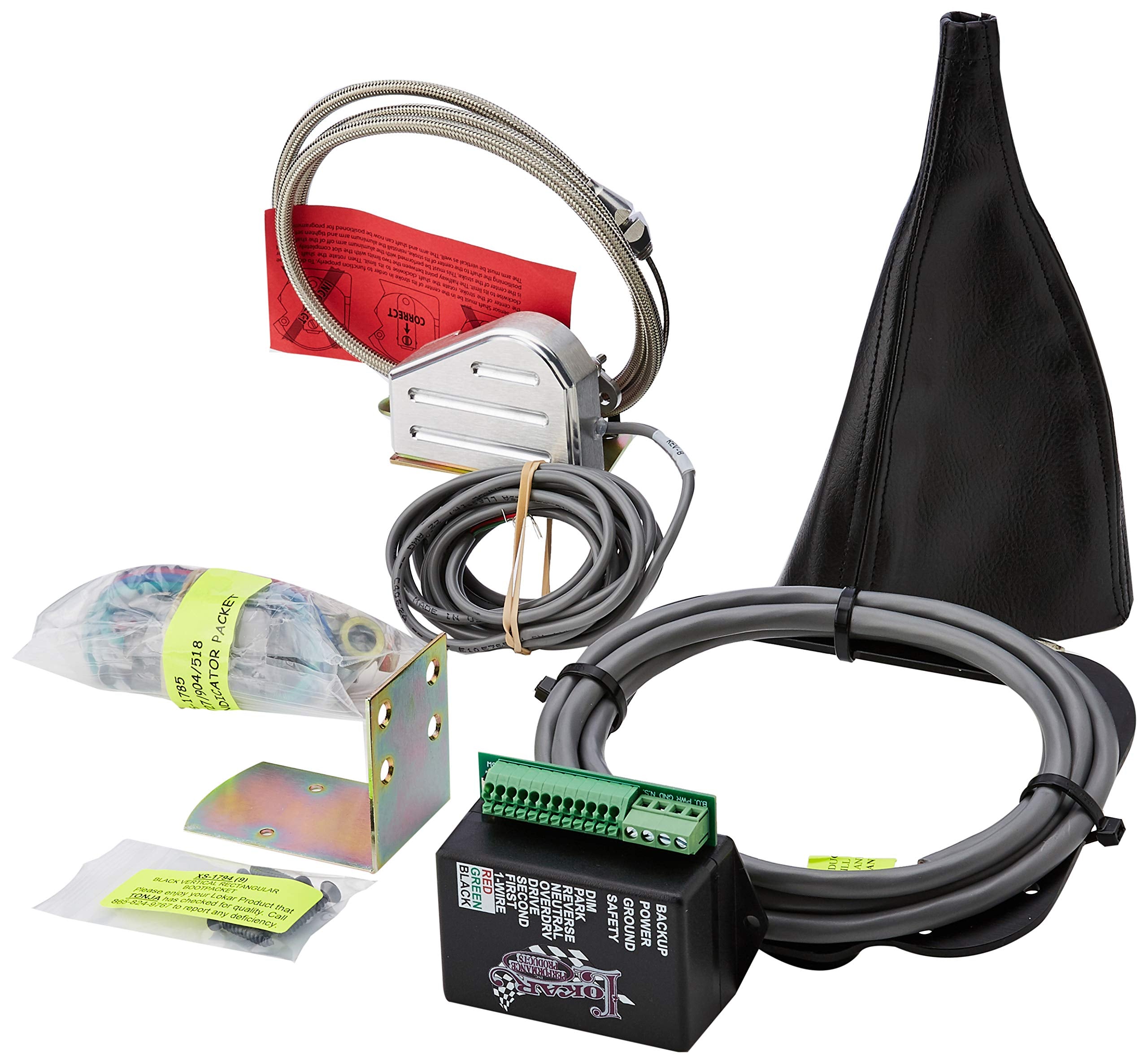Black XCINB-1756 Lokar Cable Operated Vertical Round LED Boot Indicator with Boot Kit