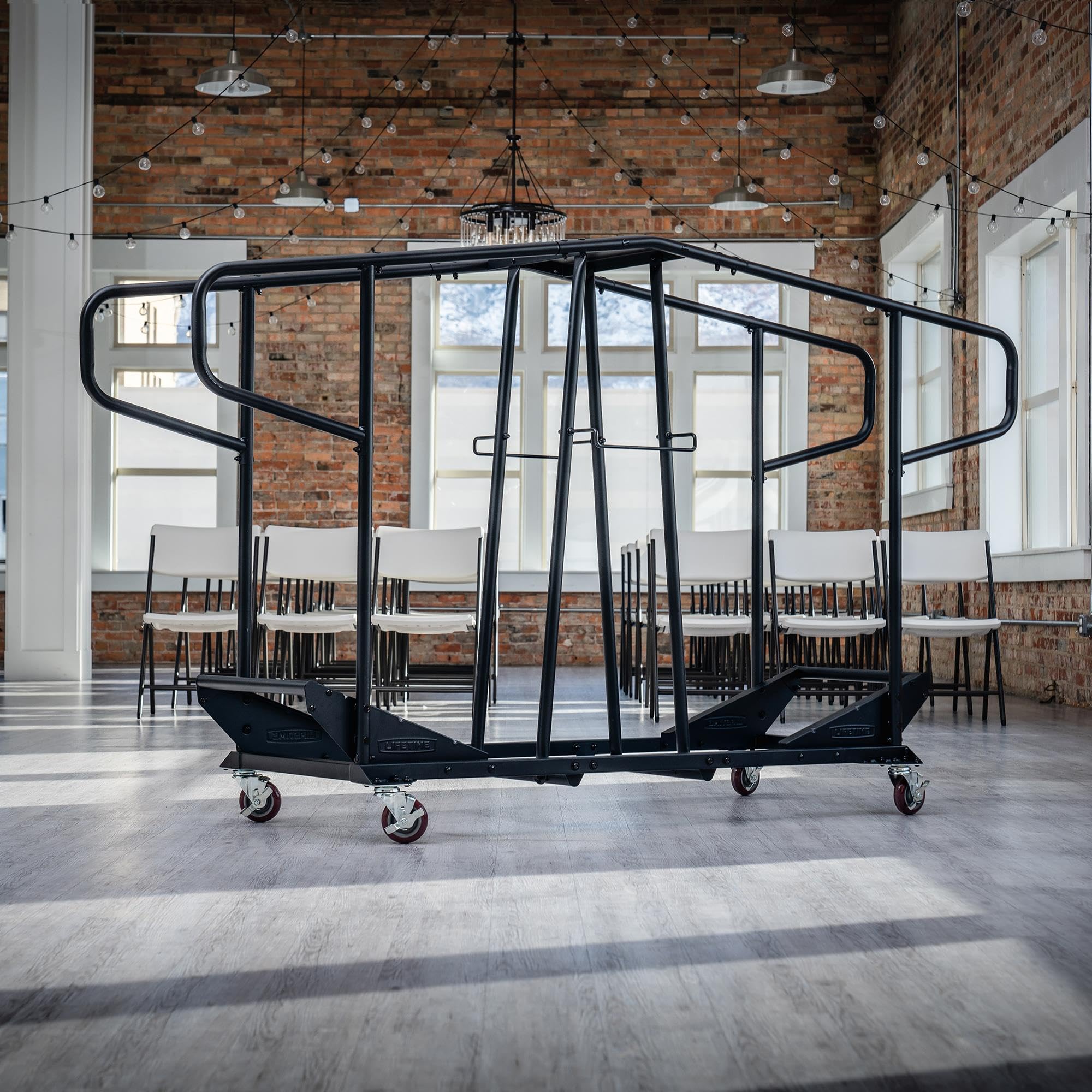 Black Lifetime Chair Cart, Steel
