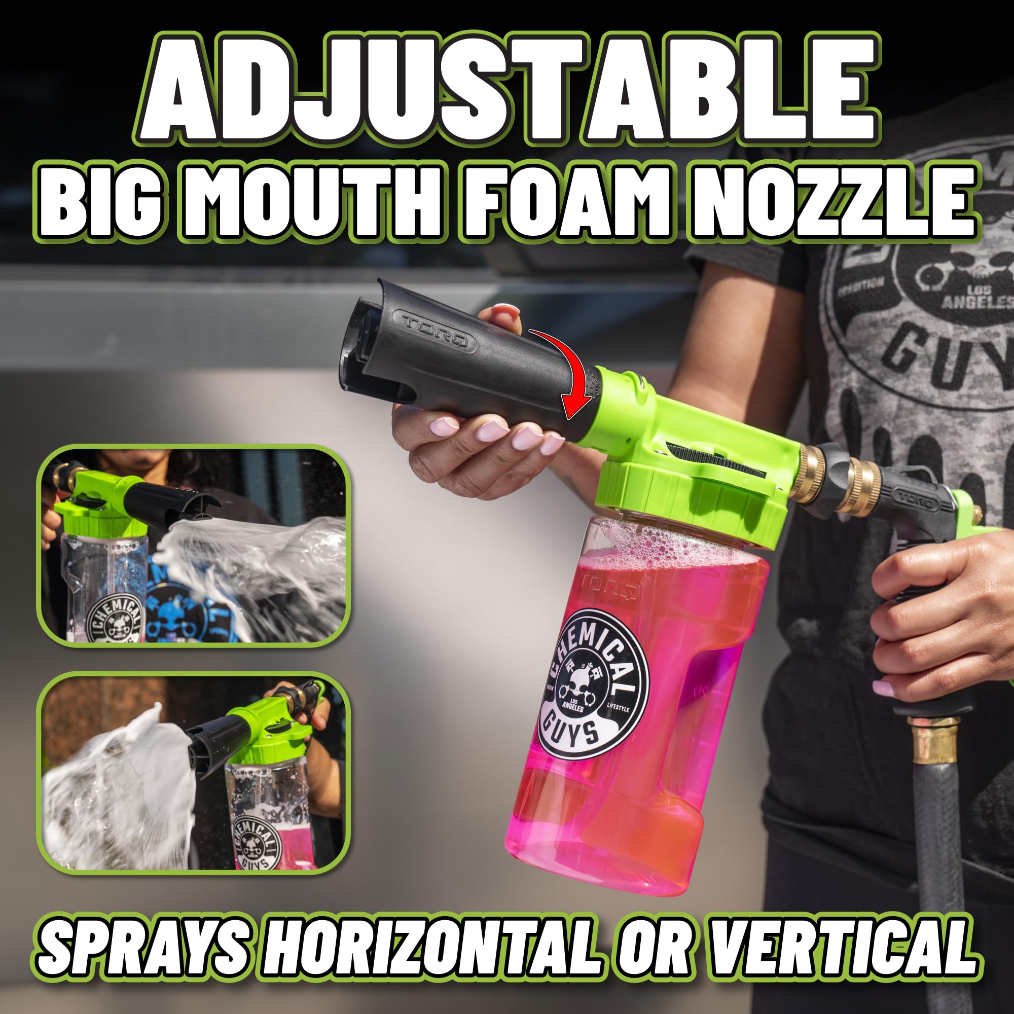 Chemical Guys Foam Blaster 6 TORQ - Foam Cannon Garden Hose Attachment, Easy to Use, Sprays Thick Suds for Safe Washing Trucks, SUVs, Motorcycles, RVs, and Other Vehicles