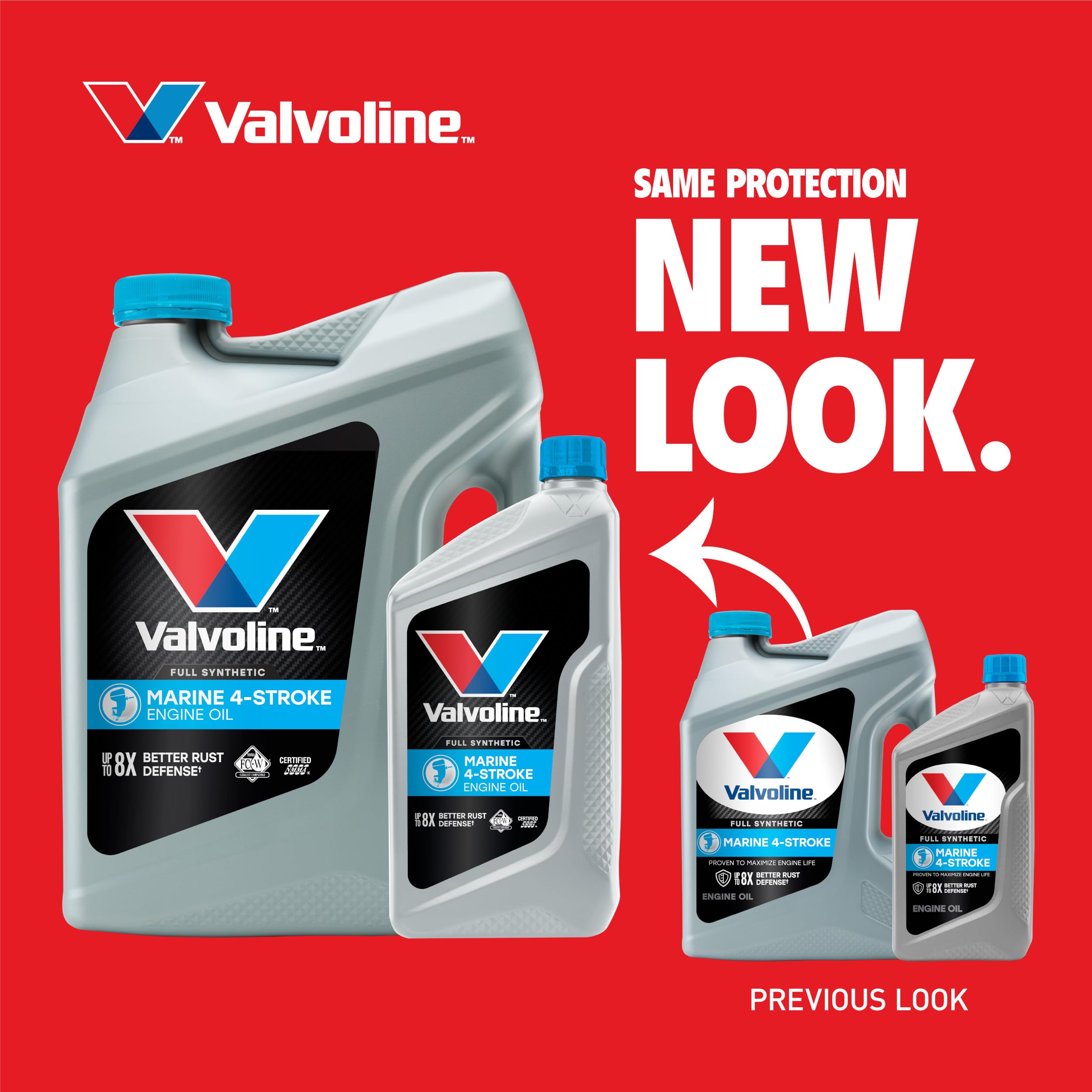 4-Stroke Valvoline Marine Full Synthetic Engine Oil 1 Quart (Pack of 6)