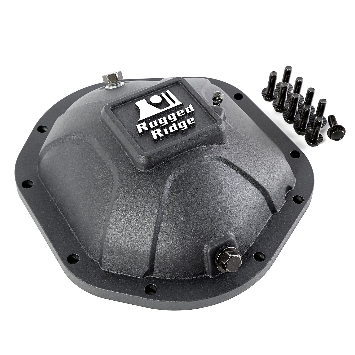 Boulder Aluminum Differential Cover, Rugged Ridge | Black | 16595.12 | Fits Dana 44