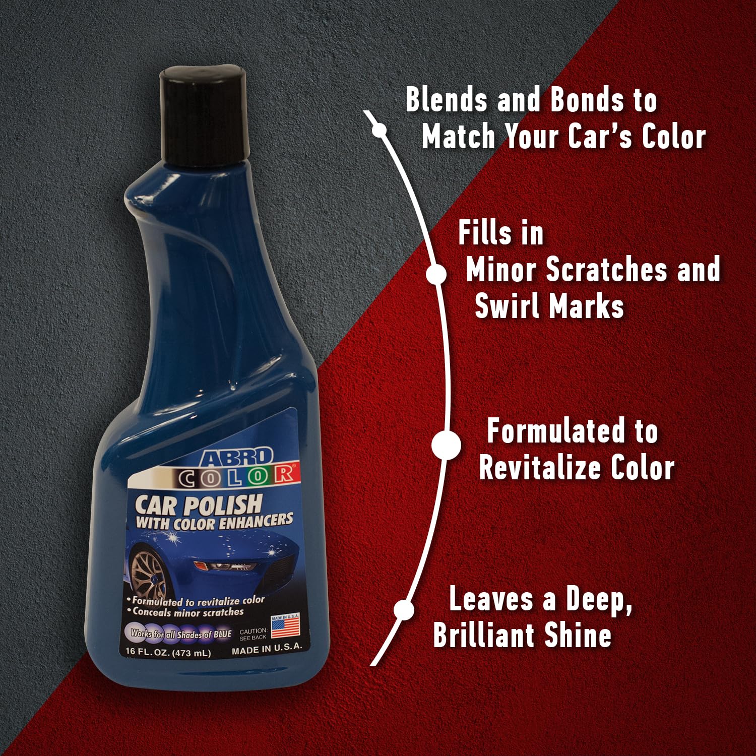 Car Polish ABRO Blue: Scratch Remover for Vehicles and Car Paint Scratch Repair Restorer Wax, Polishing Compound for Car Detailing, Paint Scratch Repair for Vehicles, Car Scratch Remover 16oz.