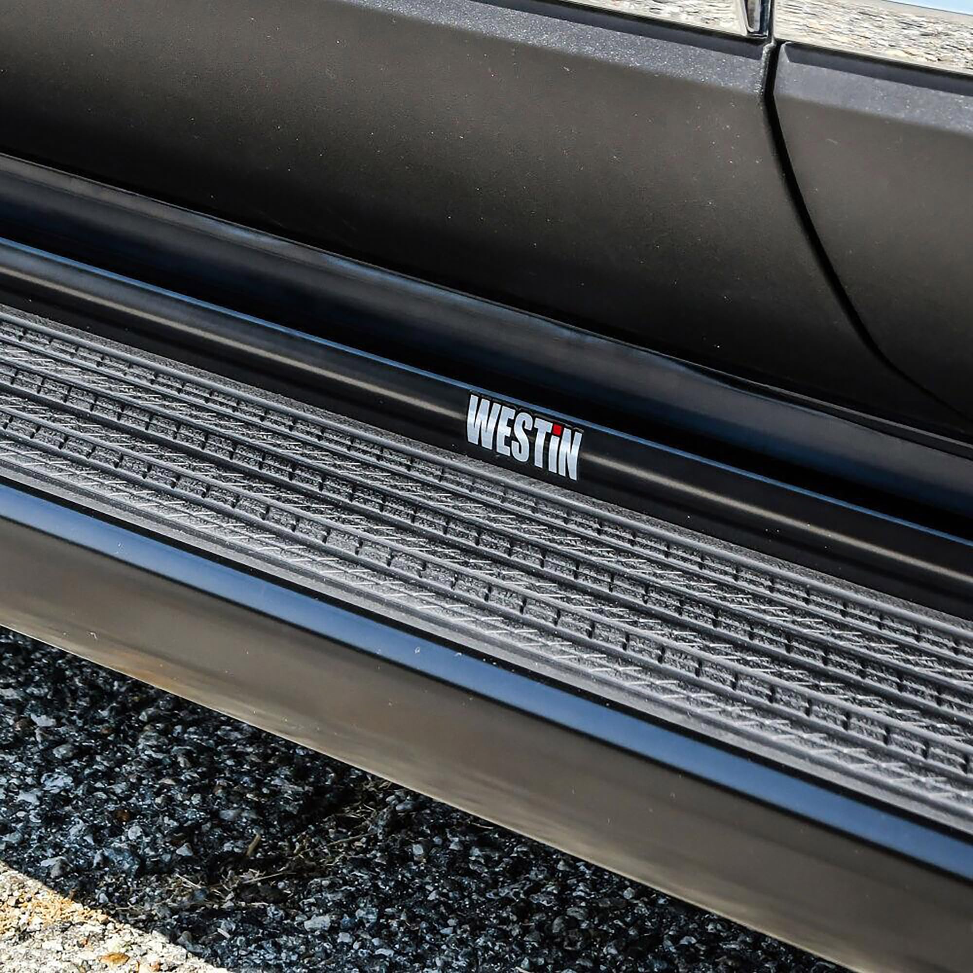 27-64735 Westin SG6 Running Boards Aluminum Black Pair 79 in (Required Mounting Kit Sold Separately)