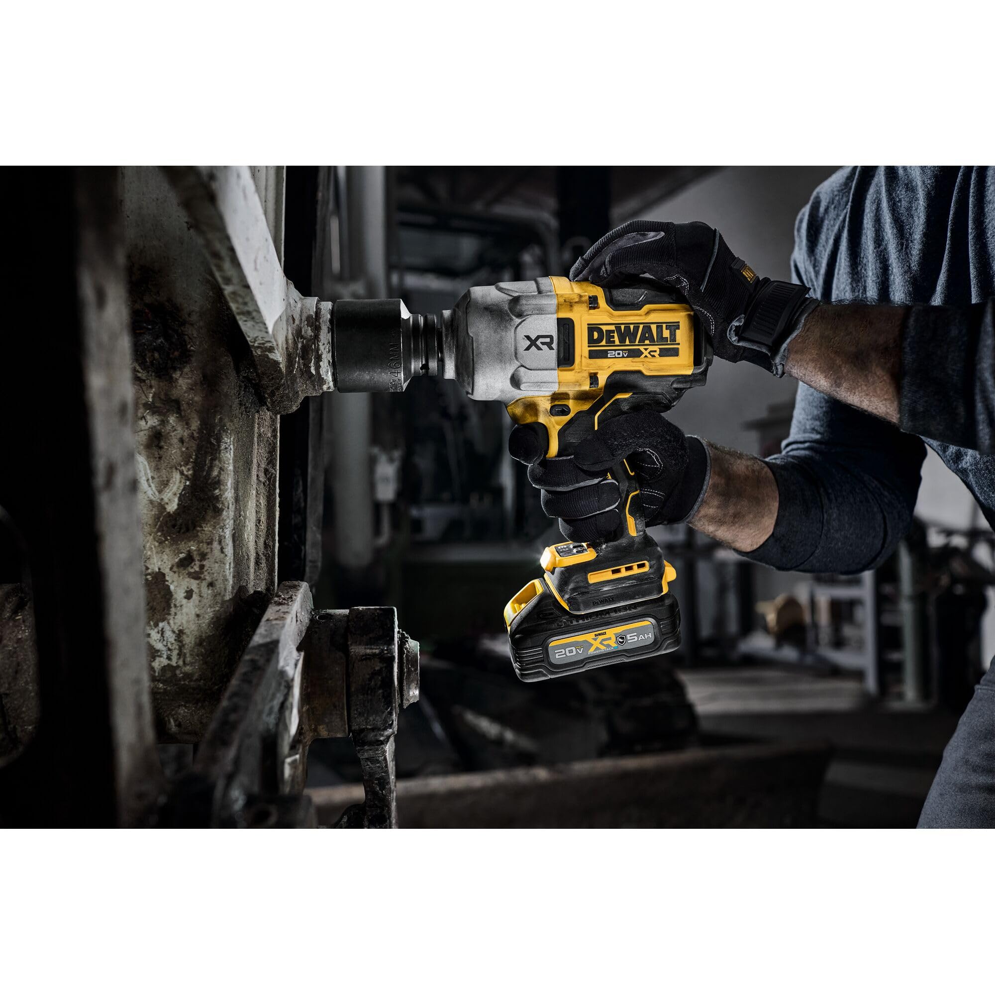 20V MAX XR DEWALT 3/4 Inch Cordless Impact Wrench Brushless Impact Gun with Hog Ring Anvil, High Torque, Tool Only (DCF964B)